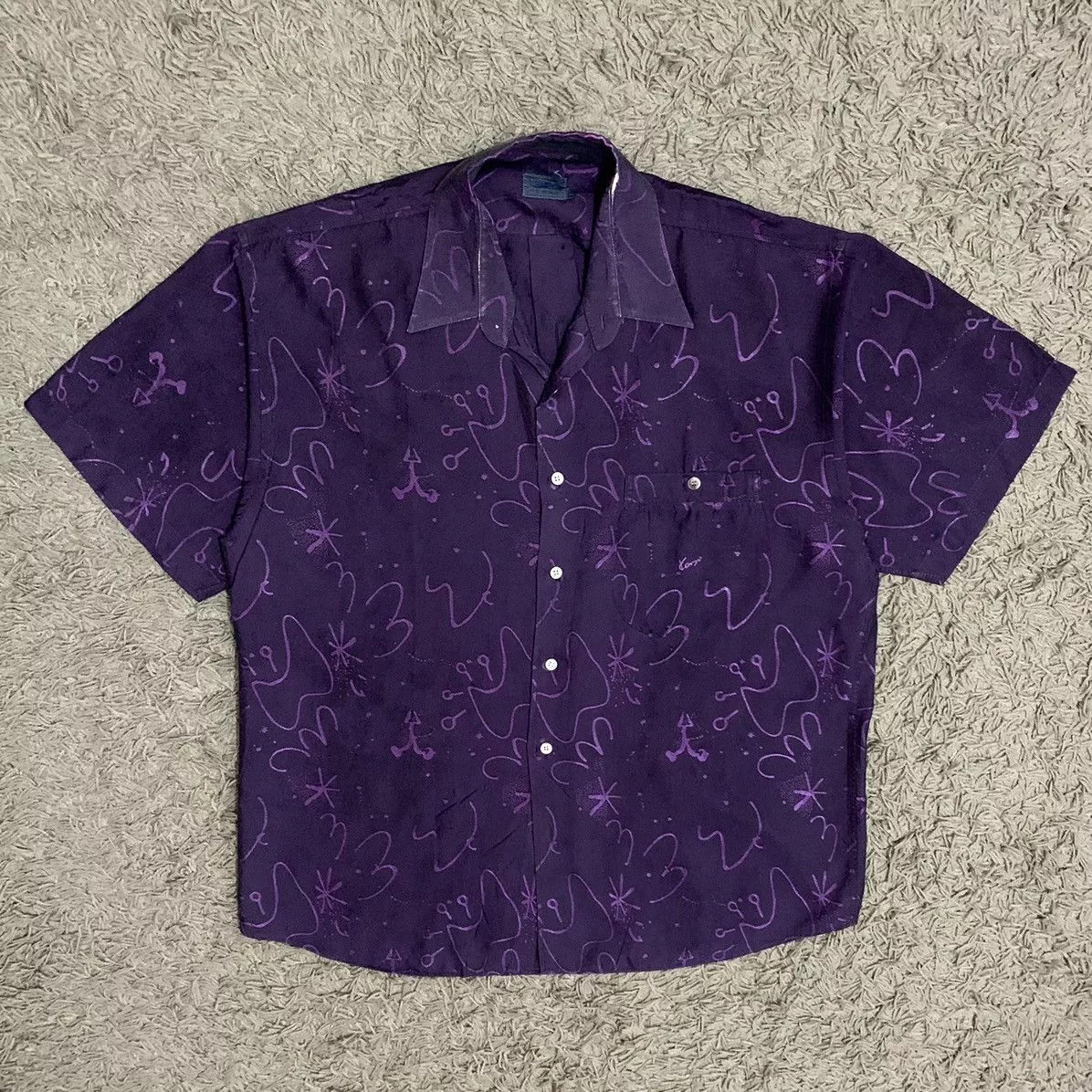 Kenzo Shirts Button Ups Kenzo × Vintage 1990’s Kenzo Homme “Purple” Patterned Shirt Luxury