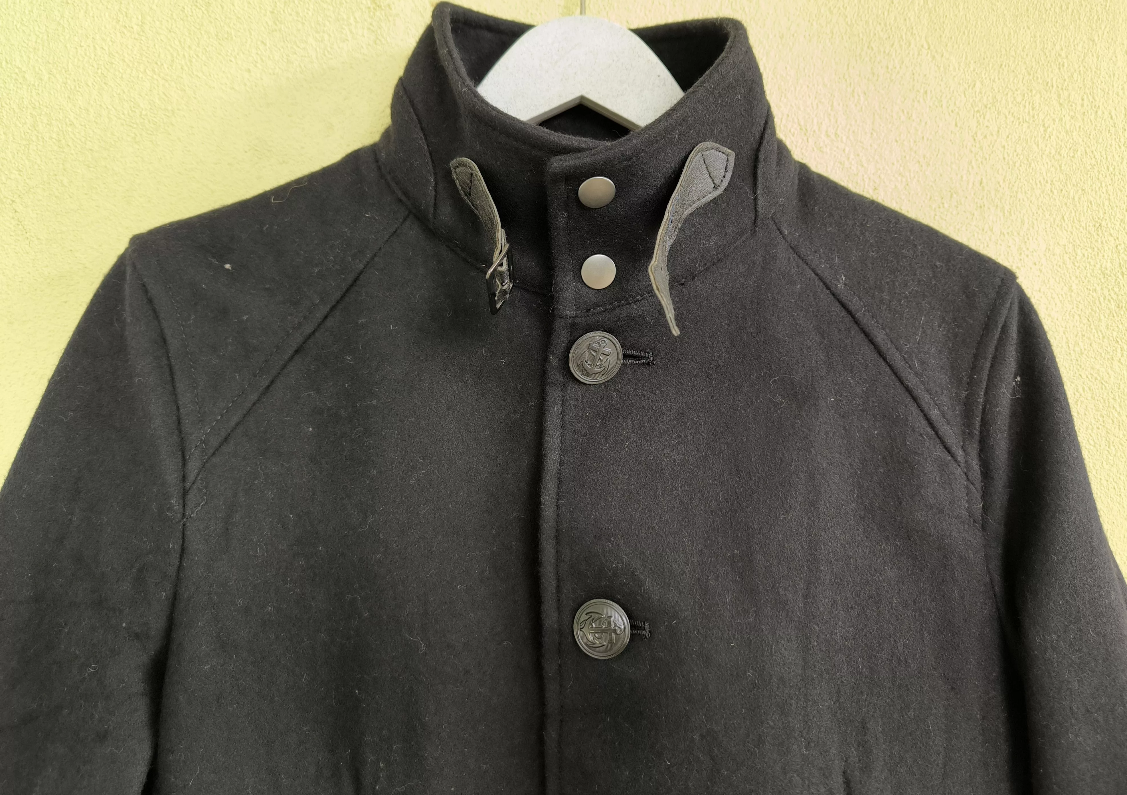 PPFM Heavy Coats PPFM high neck overcoat Black