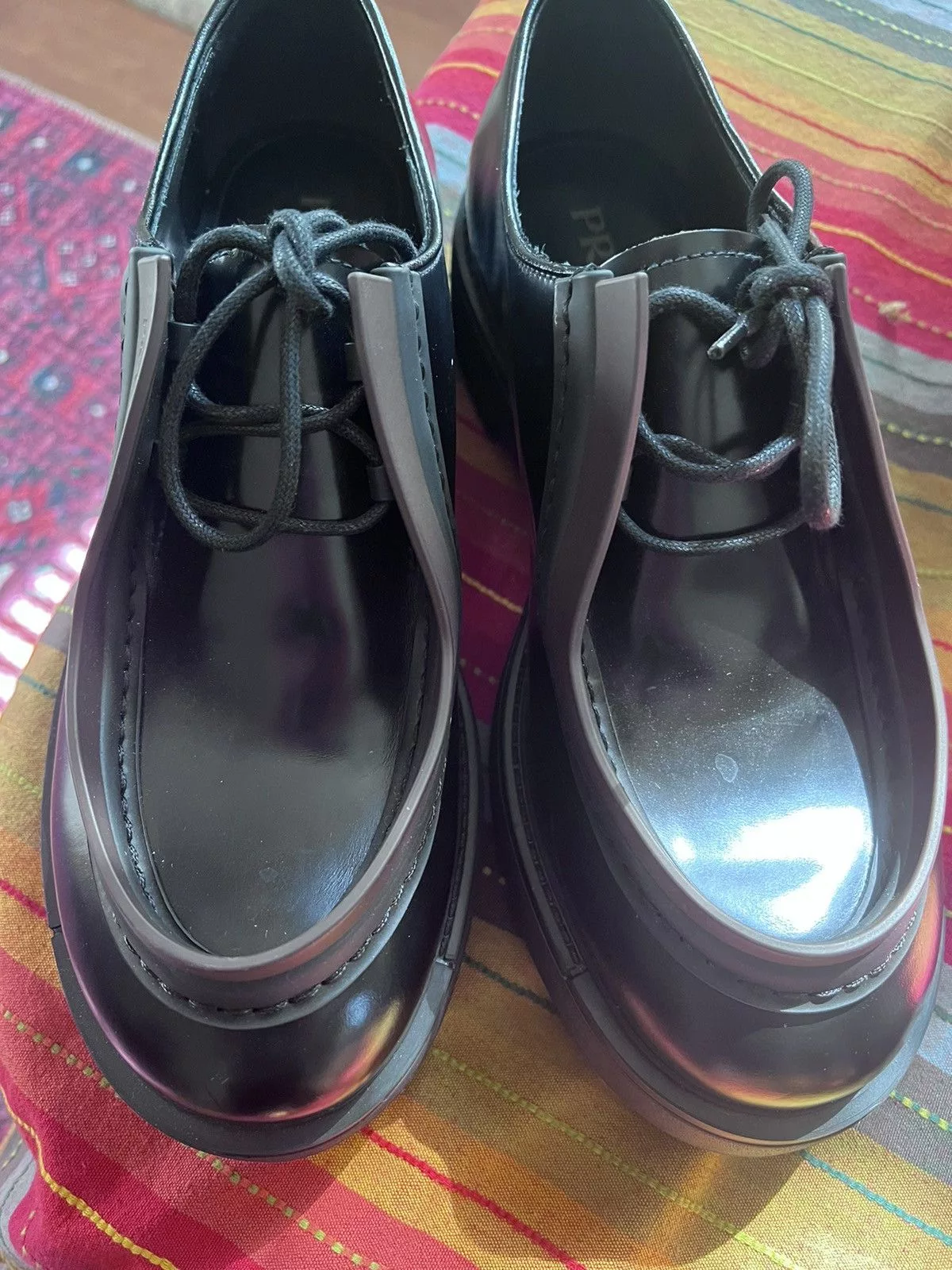 Prada Formal Shoes Prada Opaque Brushed Leather Brown