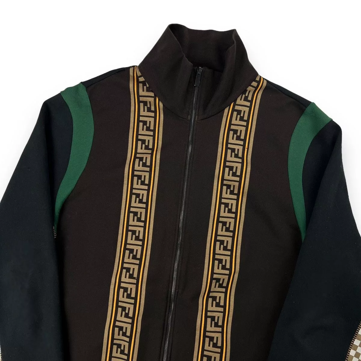 Fendi Light Jackets Fendi FF Panelled Track Jacket Brown