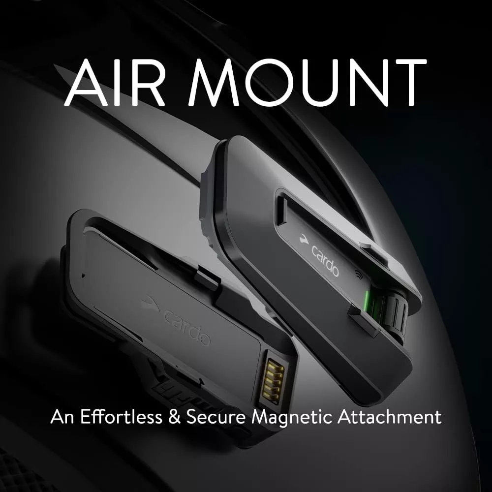 Cardo PACKTALK Edge Motorcycle Bluetooth Communication System Headset Intercom - Single Pack