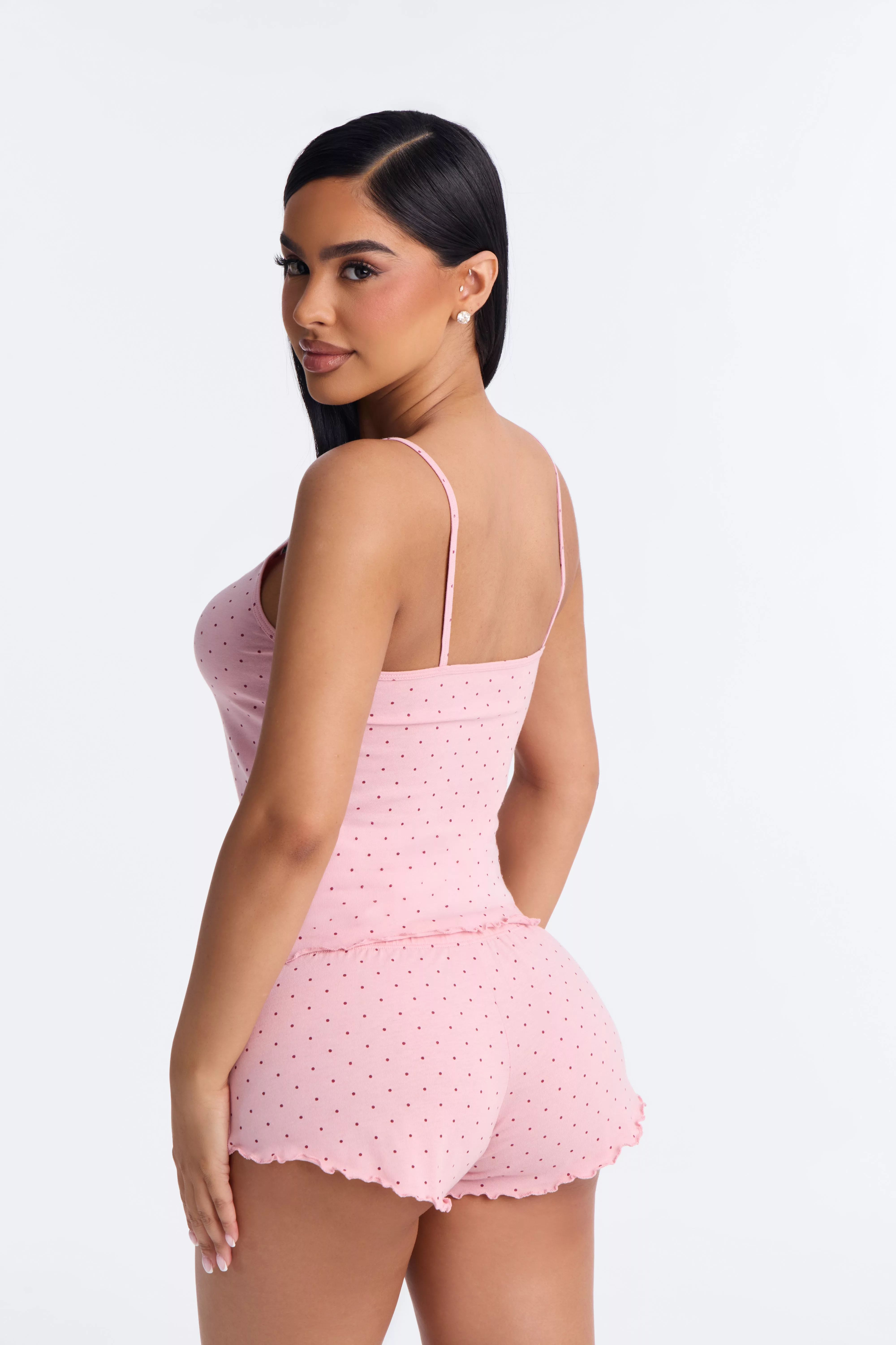 Sleepy Babe Bows PJ Short Set - Soft Pink