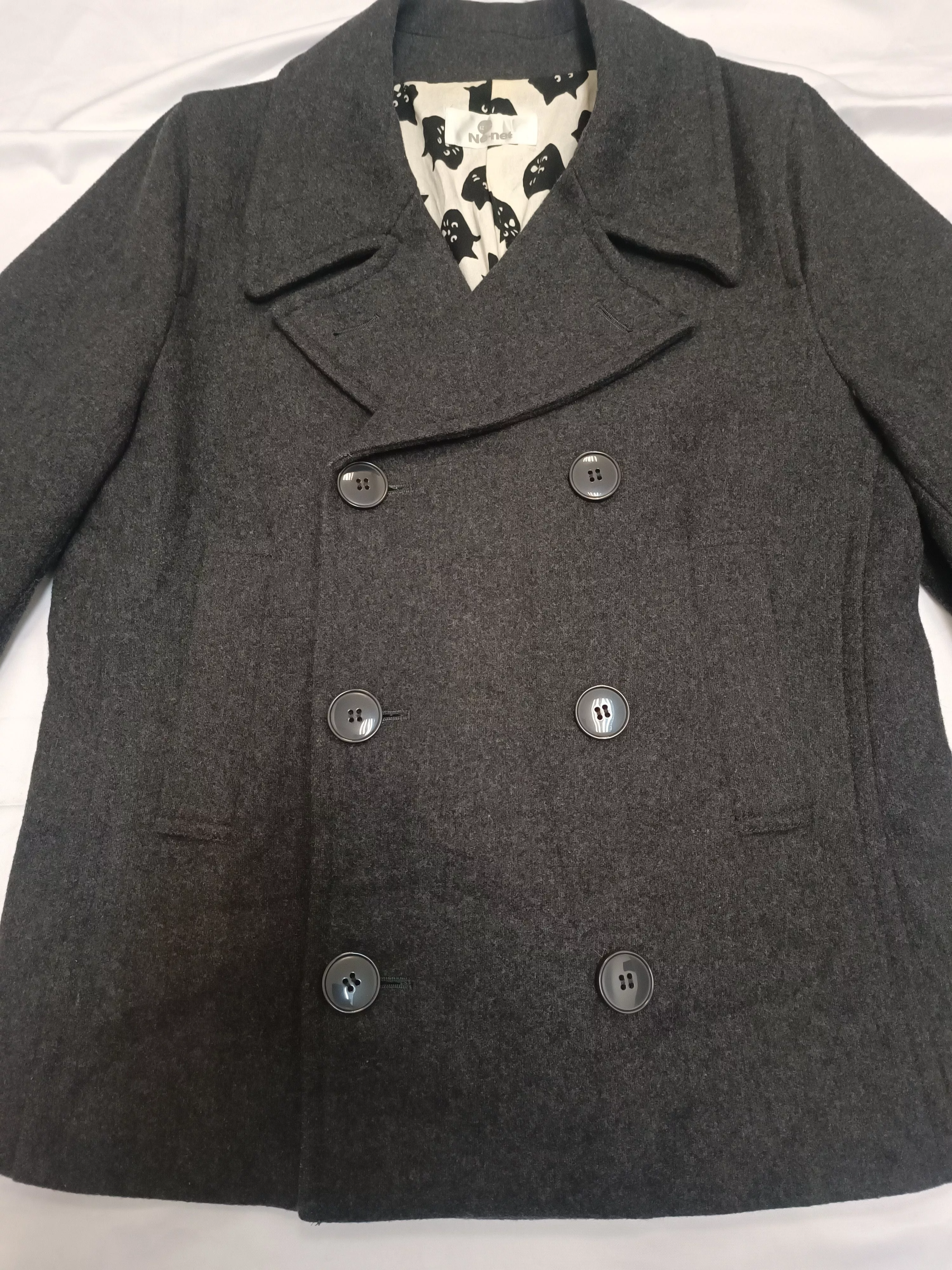 Ne-Net Jackets Ne-net Wool Blazer Jacket Gray