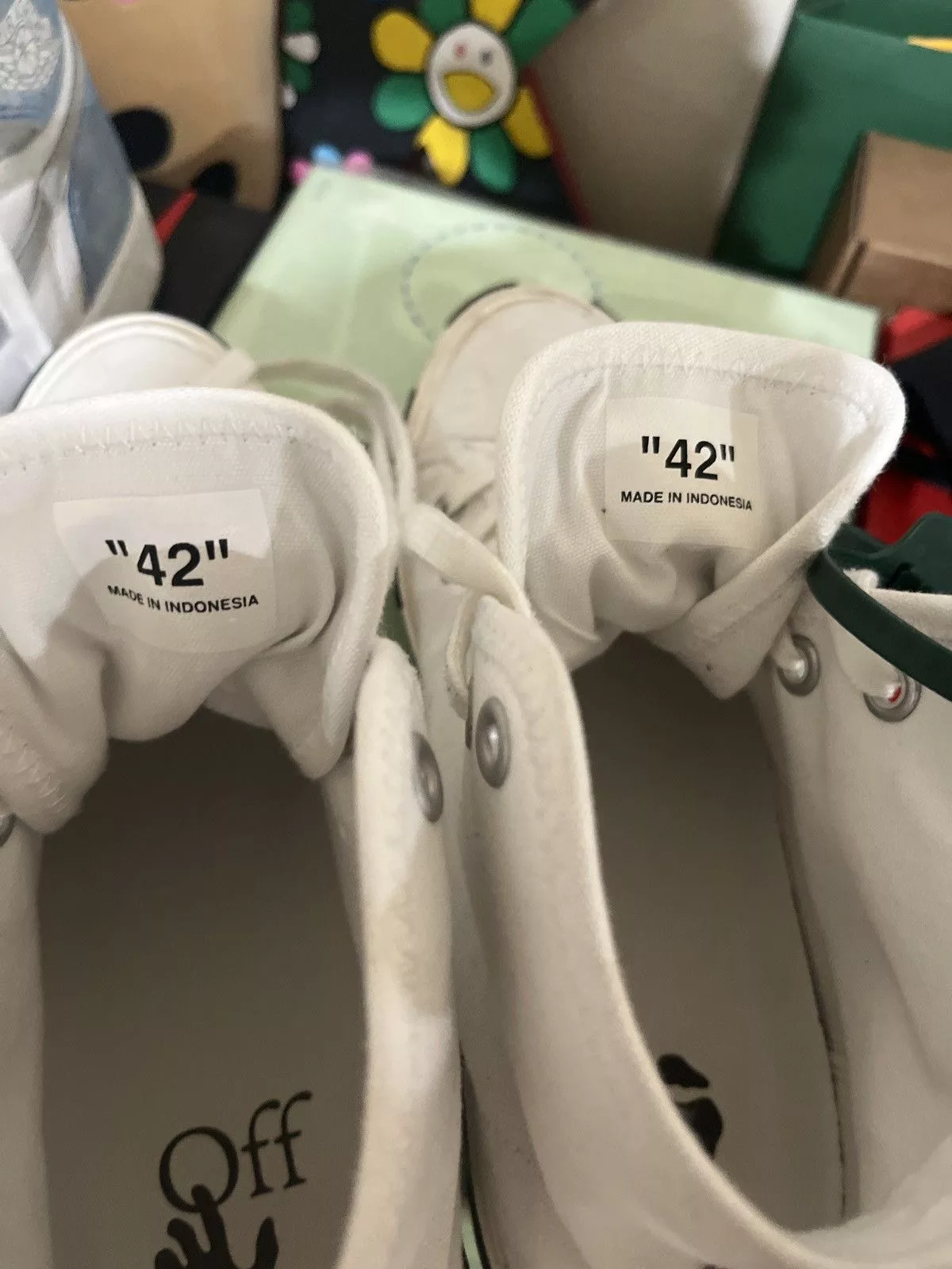 Off-White Hi Top Sneakers Off-White Vulc Mid Canvas