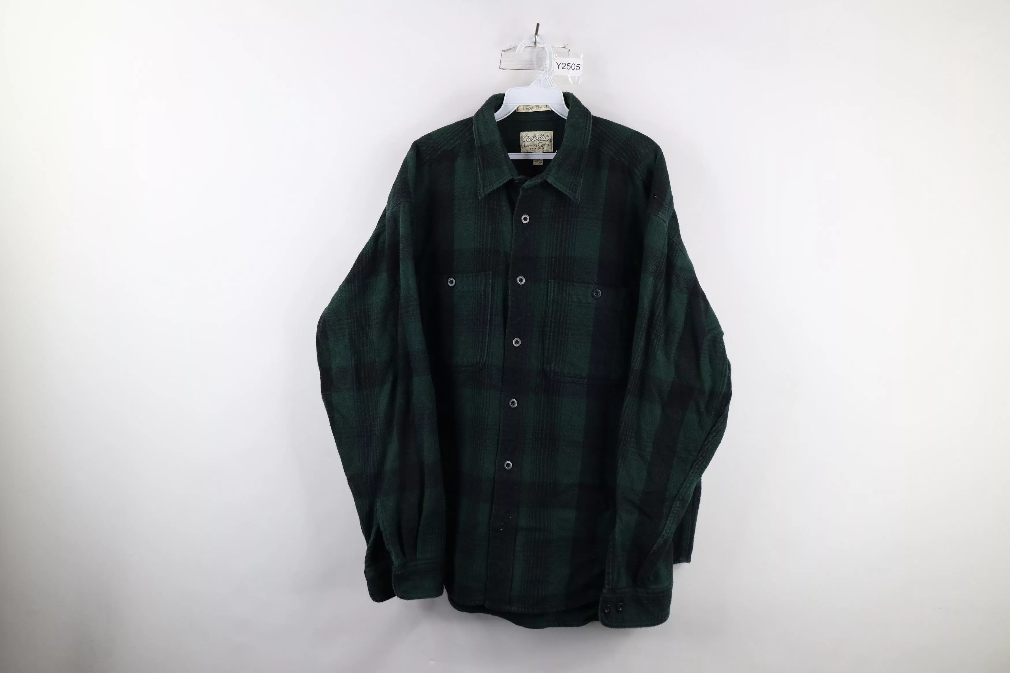 Cabelas Shirts Button Ups Cabelas × Vintage Vintage Cabelas Logger Flannel Button Shirt Green