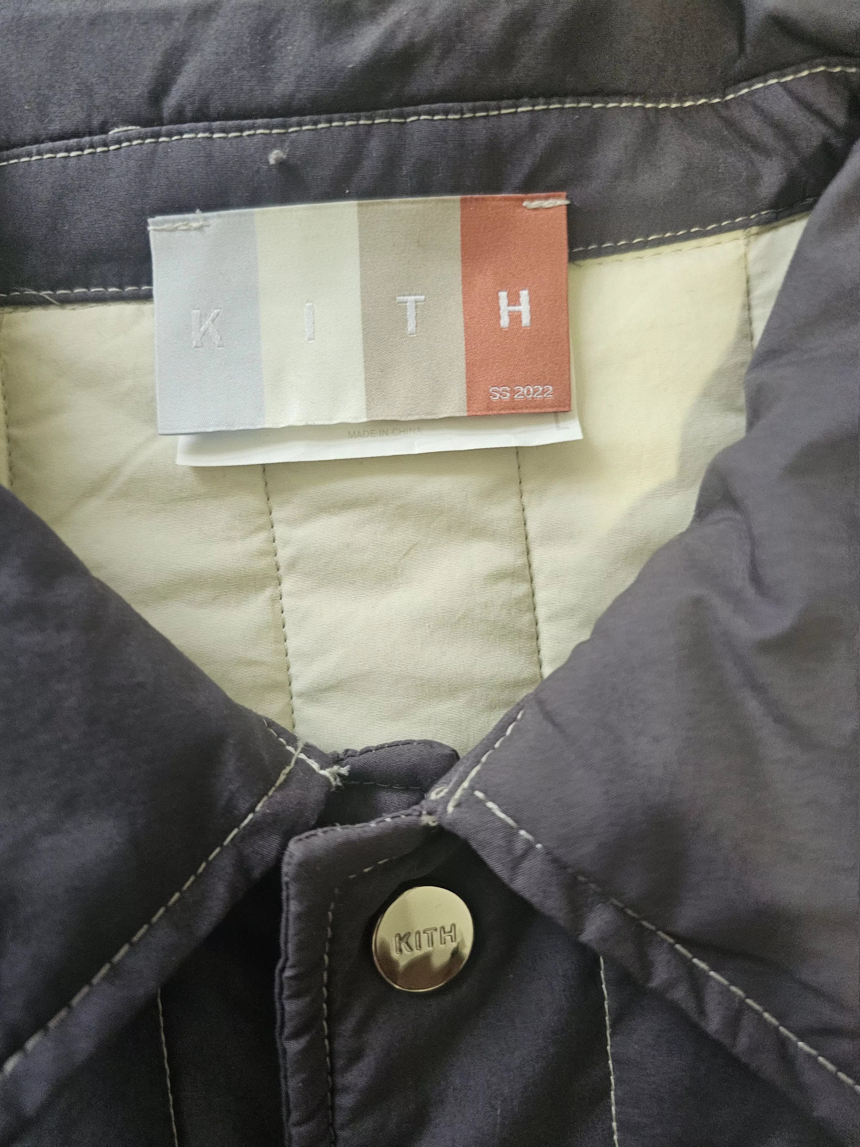 Kith Light Jackets Kith Striped Poplin Carmine Coach Jacket Brown