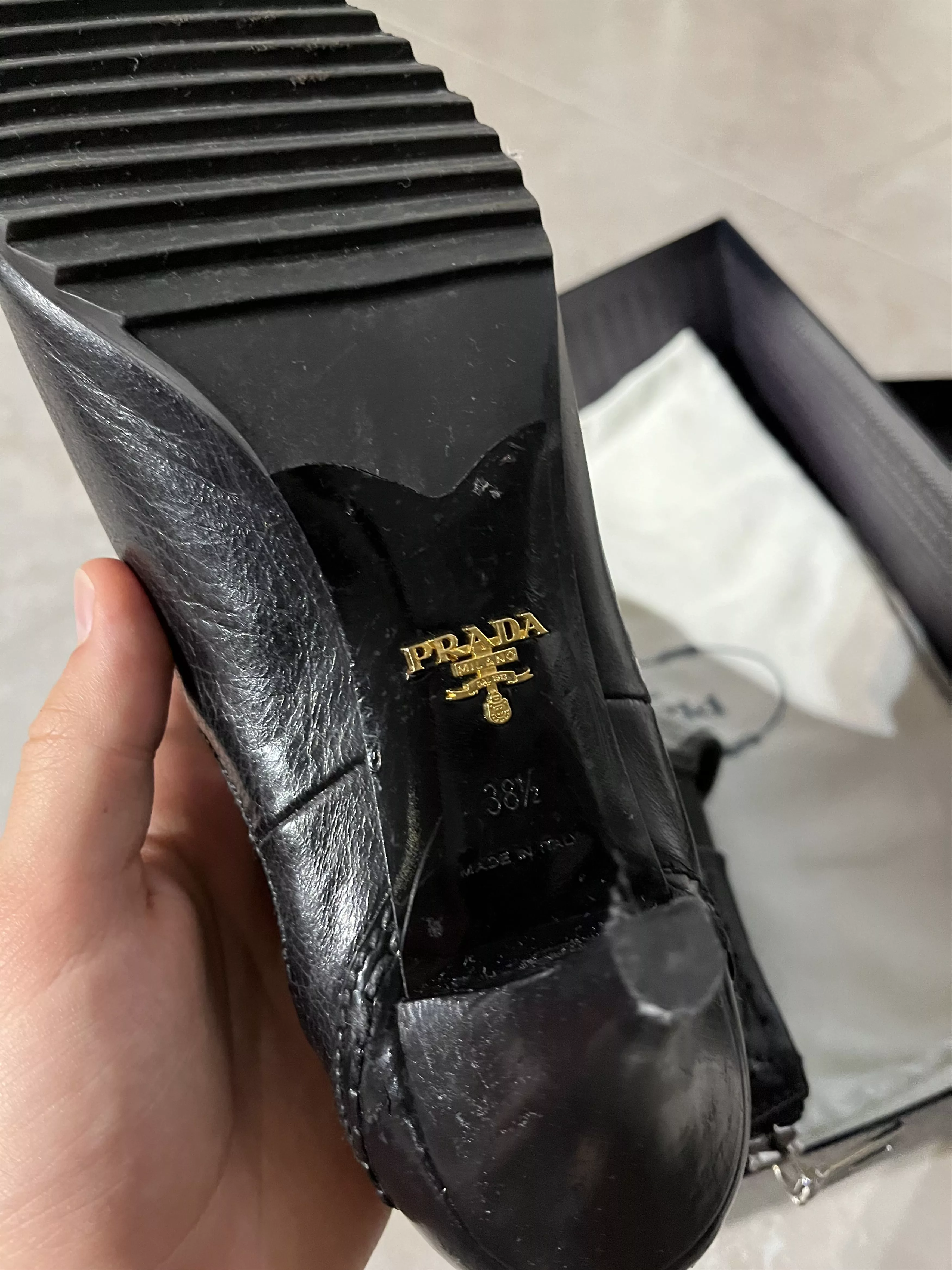 Prada Platforms New Prada Women's Heels with a box Black