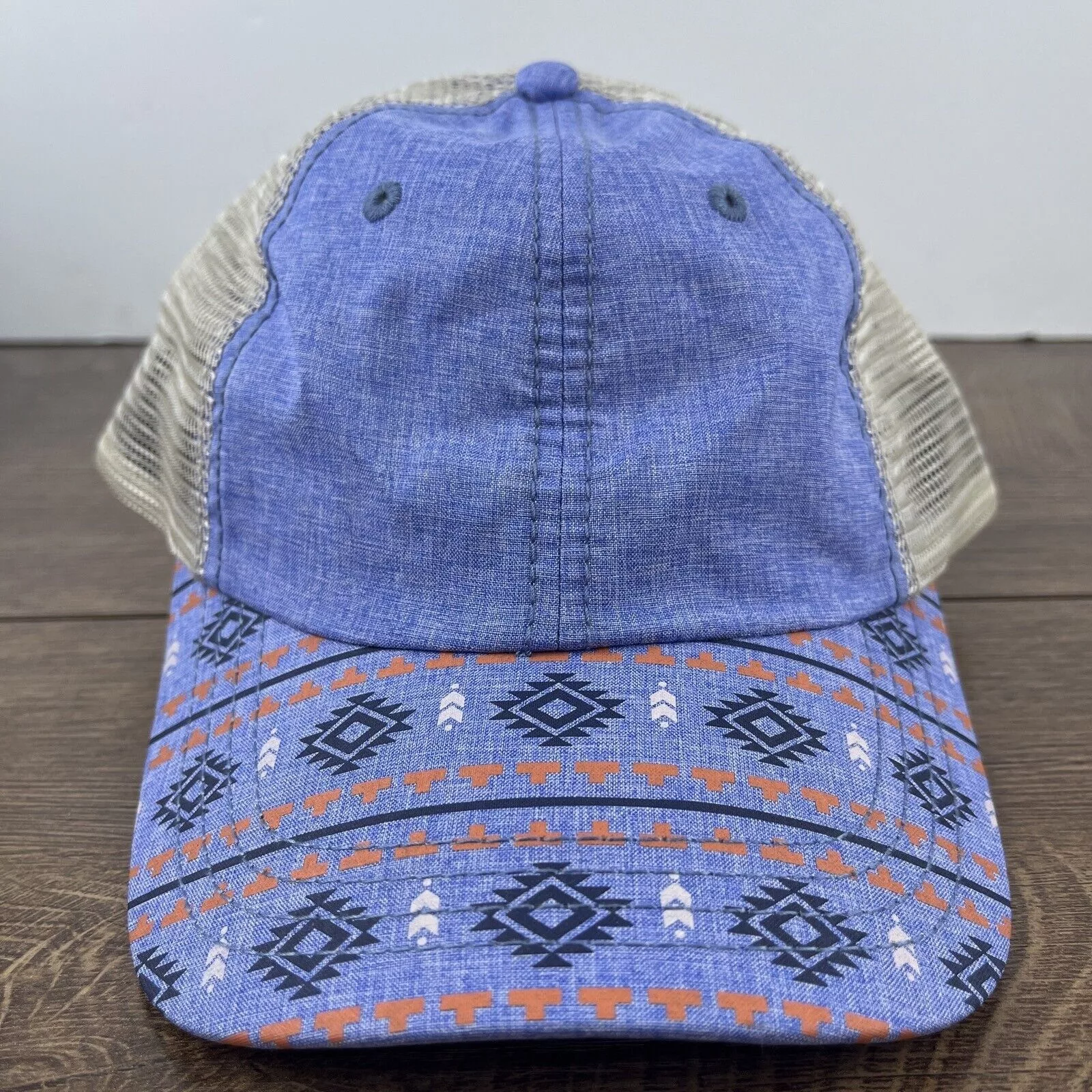 Other Hats Other Aztec Blue Hat Blue Hat Adjustable Adult Size Hat Blue Cap