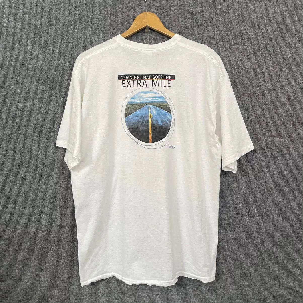 Microsoft Short Sleeve T Shirts Microsoft × Vintage Vintage 90s Sun Microsystem Promo T Shirt White