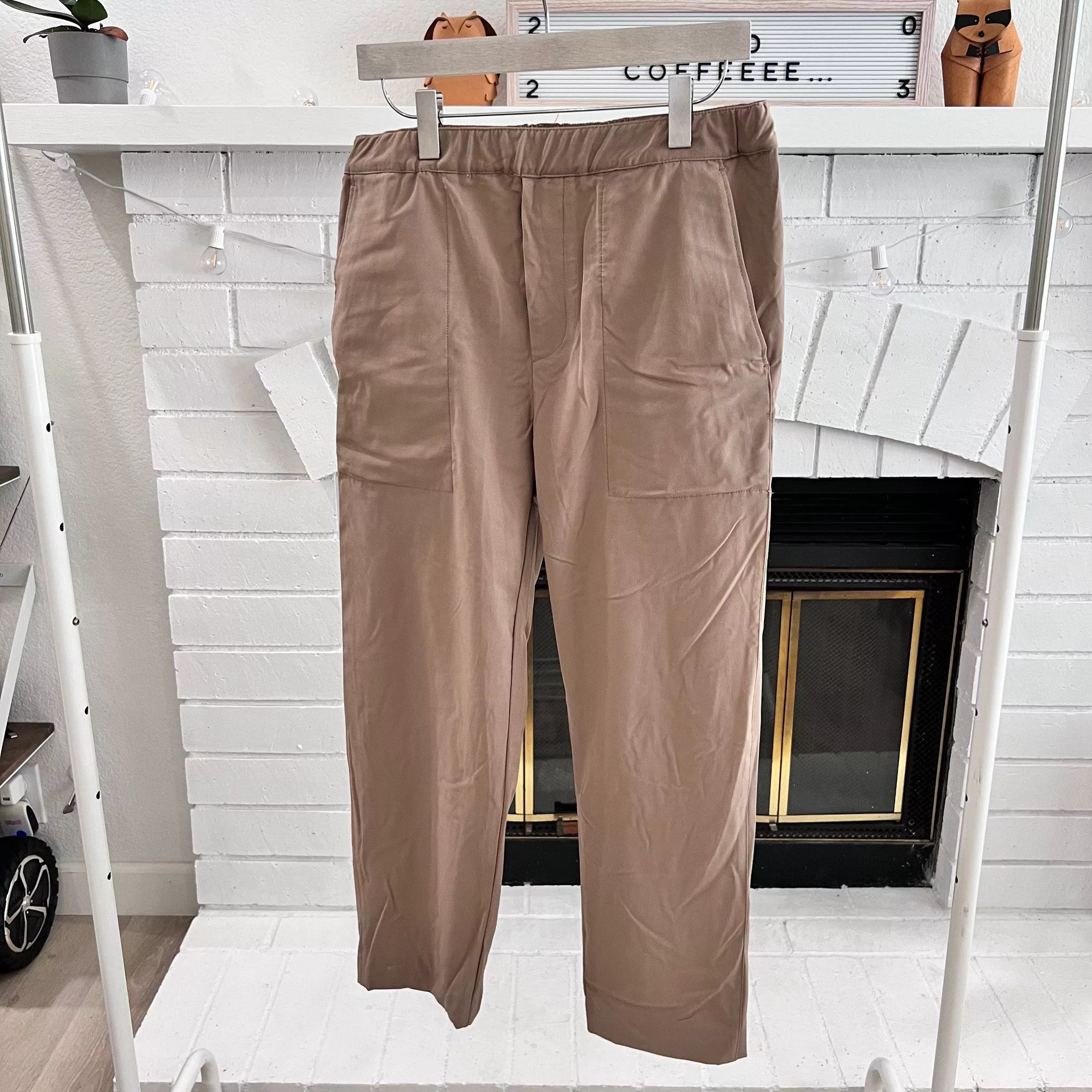 Zara Casual Pants Zara Relaxed Fit Drawstring Camel Chino Cotton Pants Brown