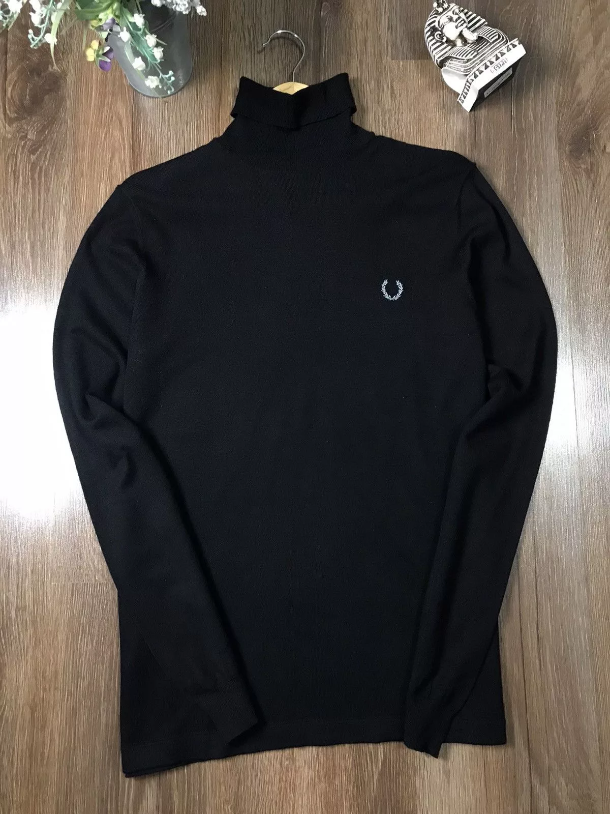 Fred Perry Sweaters Knitwear Fred Perry × Raf Simons Raf Simons & Fred Perry Mock Neck sweater Black Avant-Garde