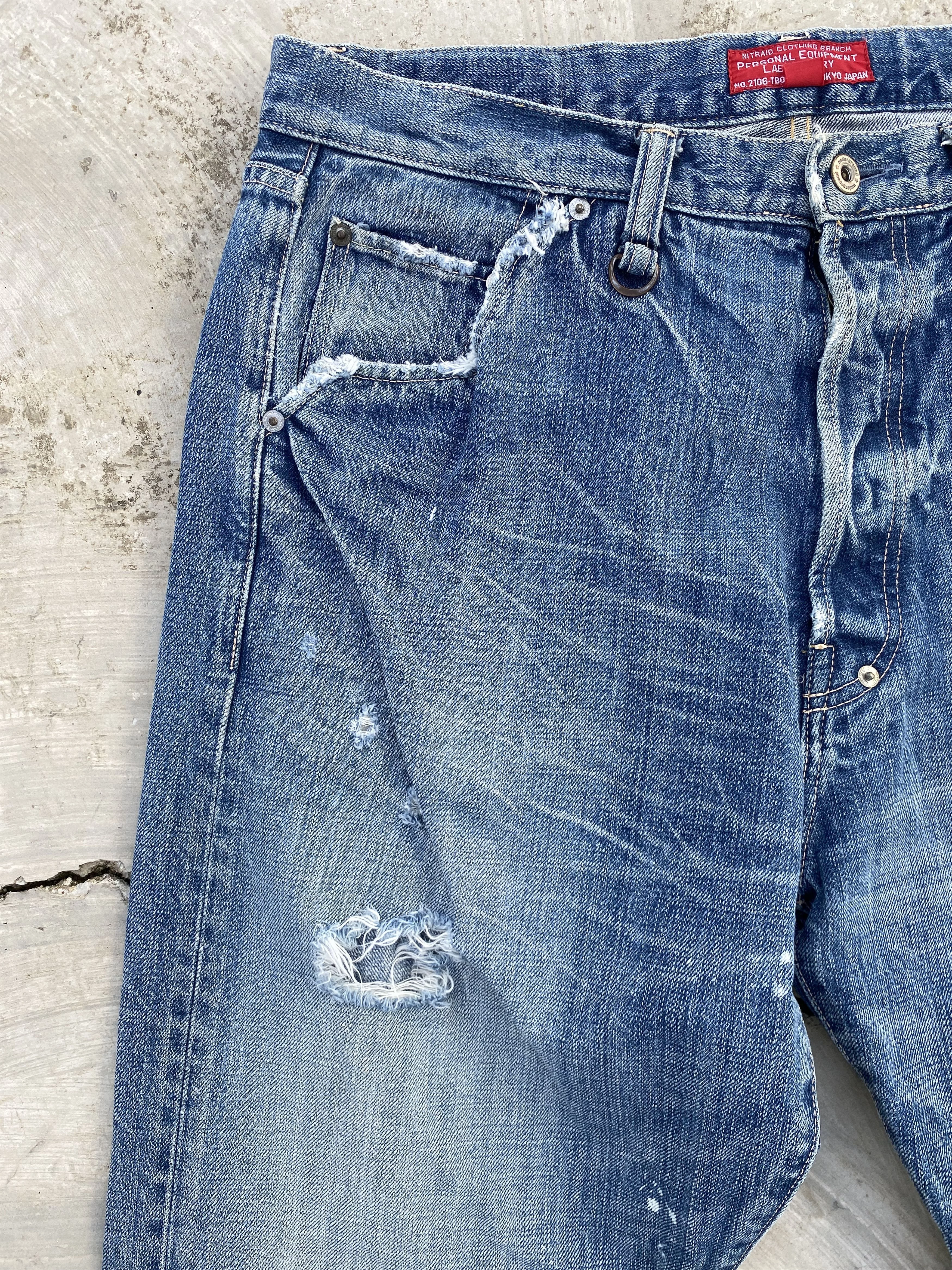 Japanese Brand Denim Japanese Brand × Nitraid Nitraid Underground Inc Distressed Jeans Purple