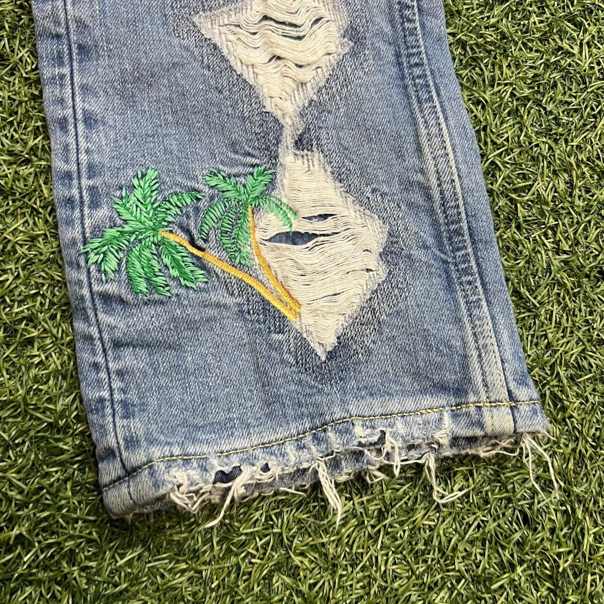 Vlone Denim Vlone palm tree denim Blue
