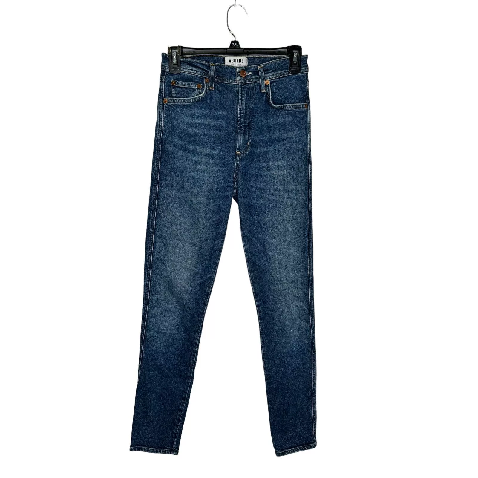Agolde Jeans Agolde Women's Jeans Roxanne Super High Rise Skinny Denim 25 Blue