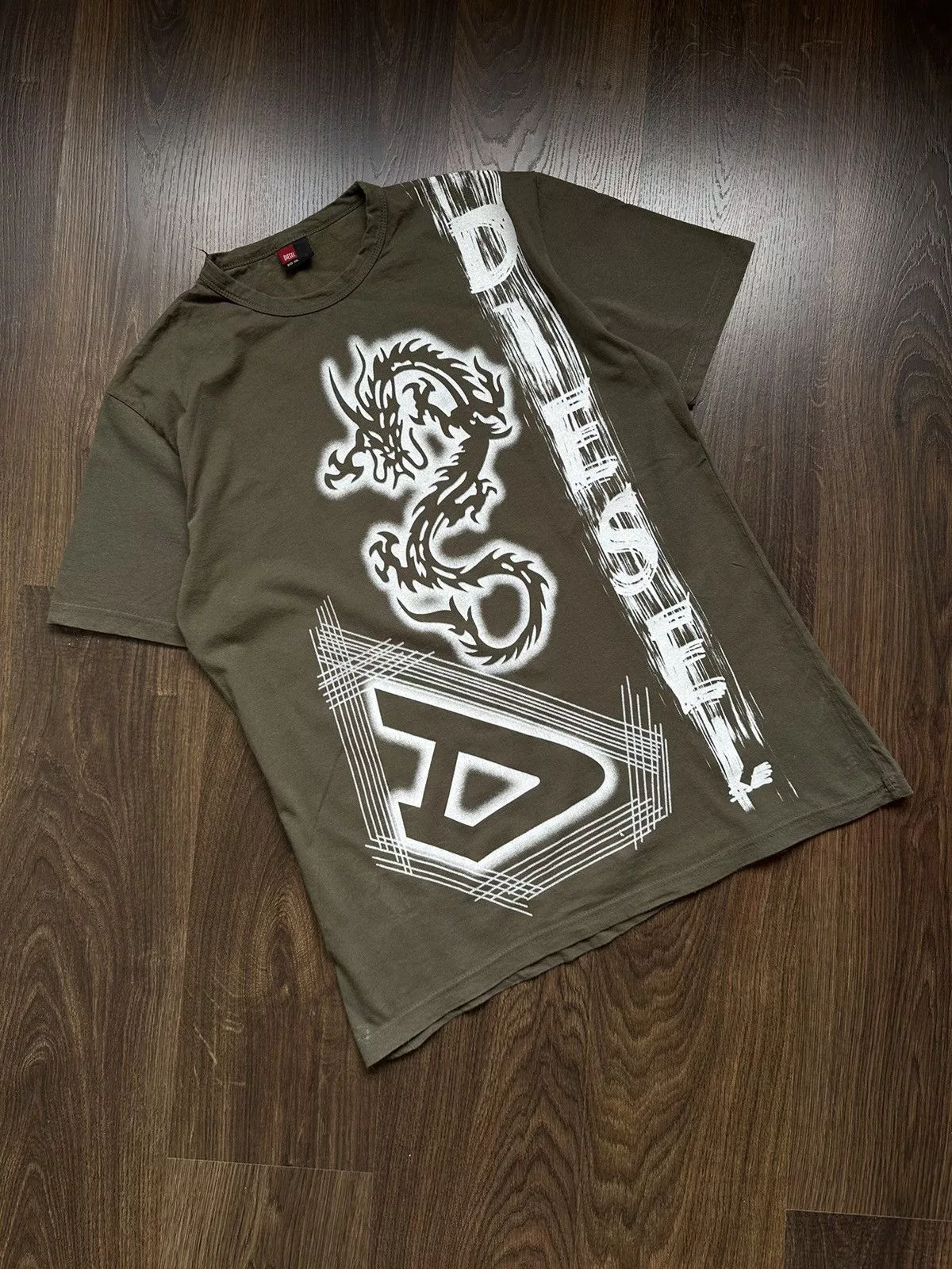 Affliction Short Sleeve T Shirts Affliction × Diesel × Vintage Vintage Retro Y2K Diesel Tee Tshirt Affliction Style XXL Black