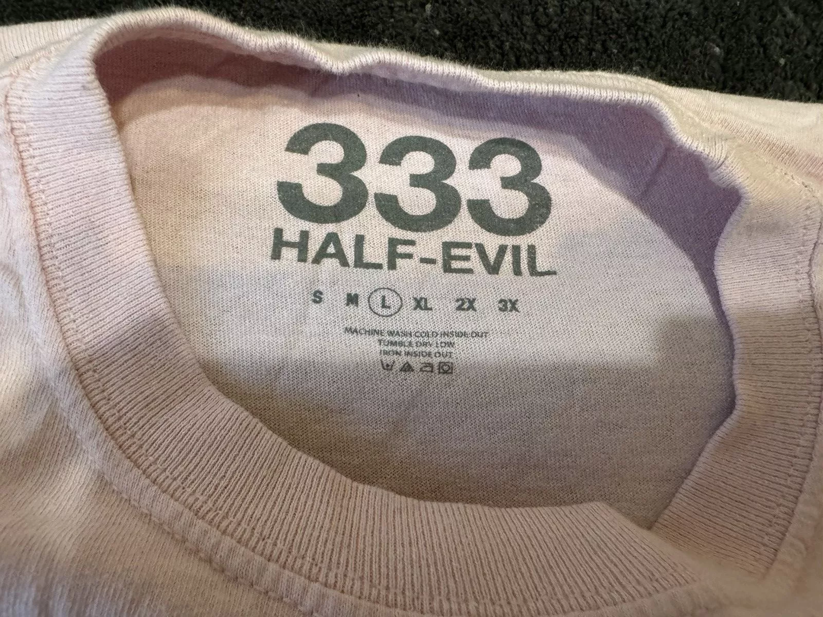 Half Evil Short Sleeve T Shirts Half Evil tee Pink