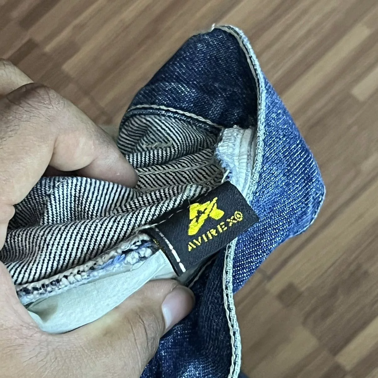 Avirex Denim “AVIREX” DISTRESS JEANS Blue Vintage
