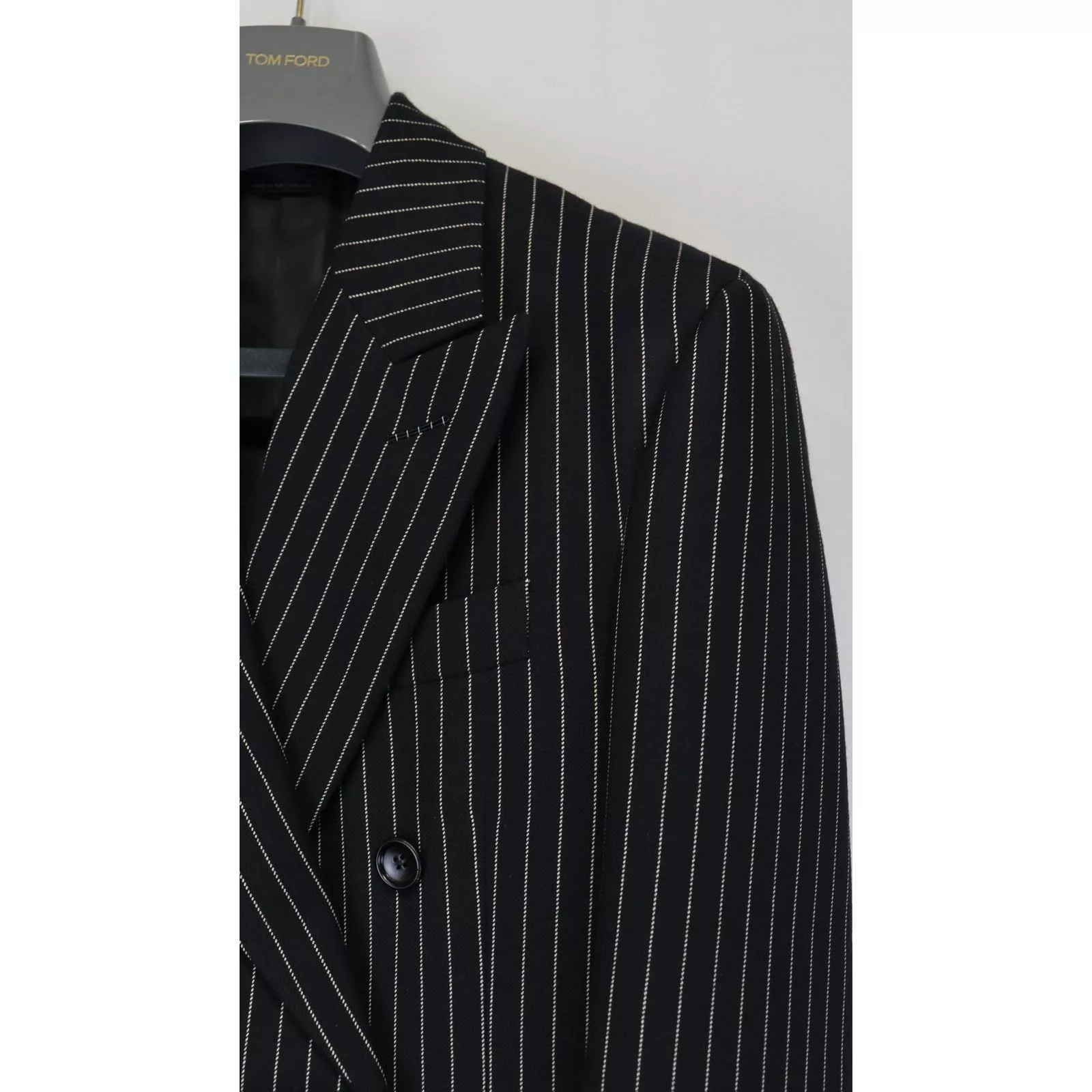Tom Ford Light Jackets Tom Ford o1rshd1 Cooper Stripe Blazer Jacket in Black/White