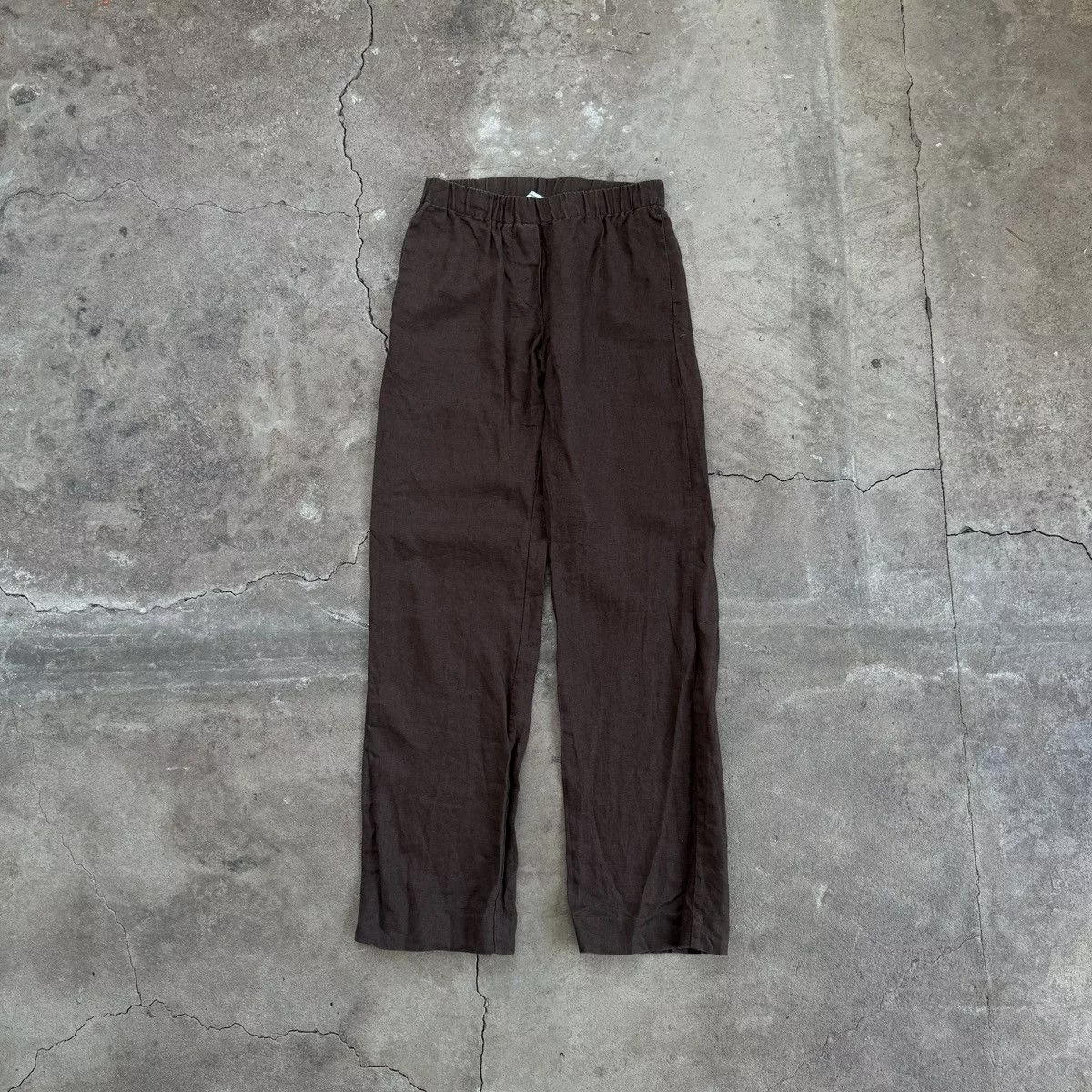 Samsoe Samsoe Pants Samsoe Samsoe Hoys Straight Linen Trousers Brown Streetwear