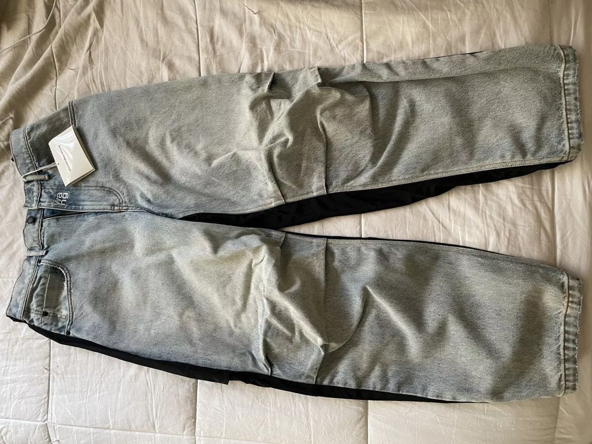 Alexander Wang Jeans Alexander Wang Blue & Black Denim Hybrid Cargo Jeans