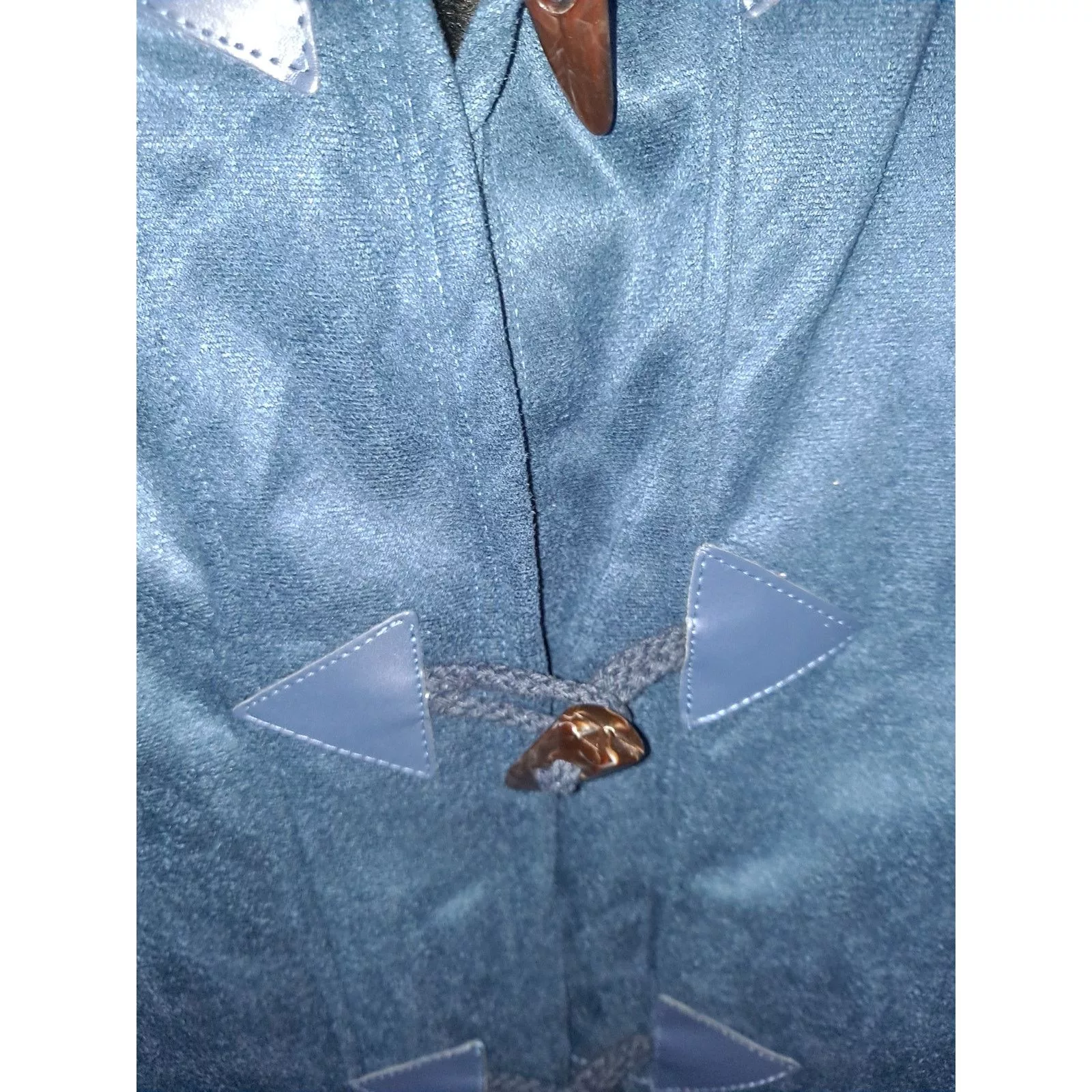 Other Jackets Other Fleece Lined Blue Hooded Lightweight Hook and Loop Coat