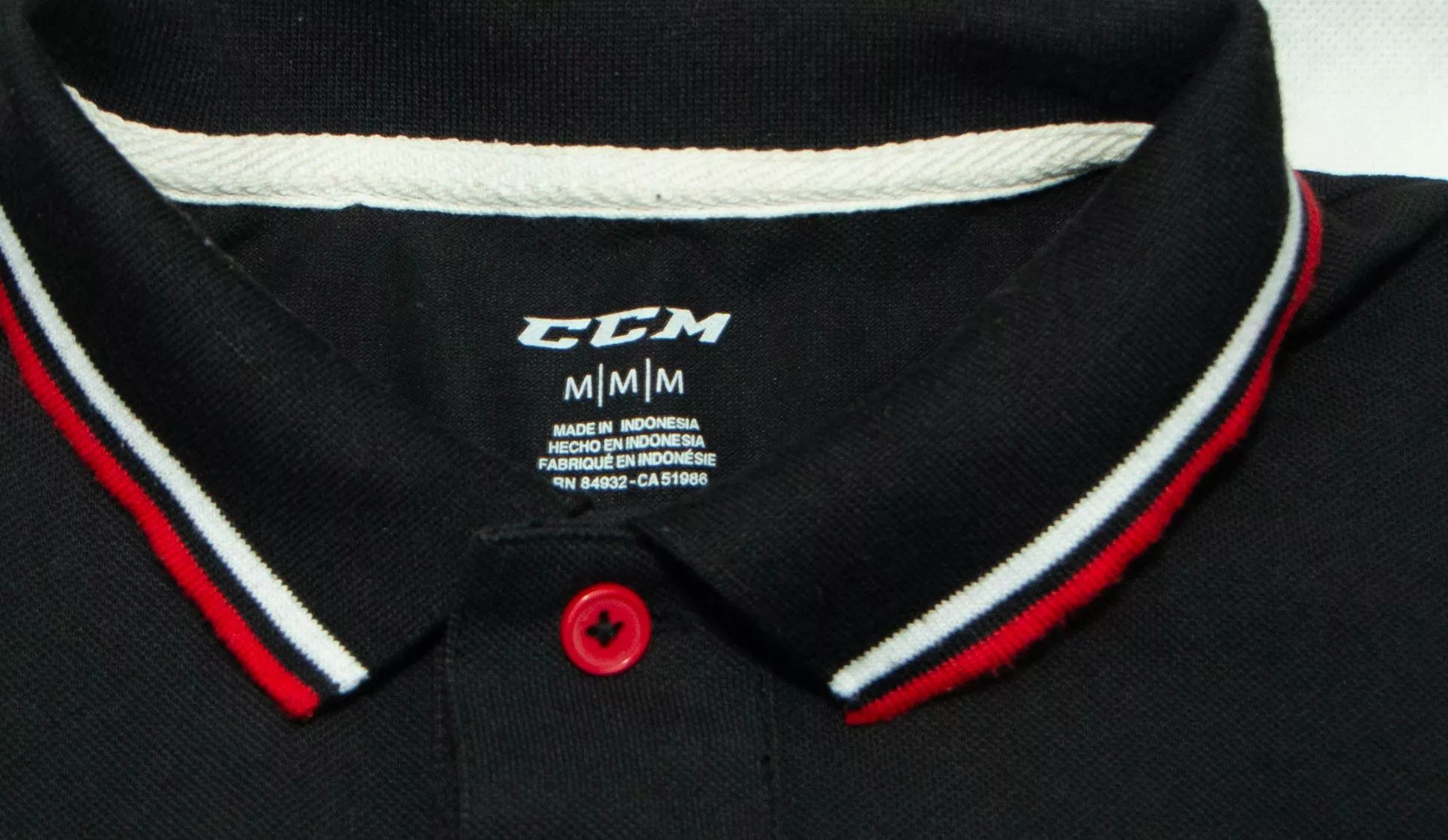 Ccm Polos MENS CCM POLO TOP COTTON POLYESTER SIZE M VGC Black