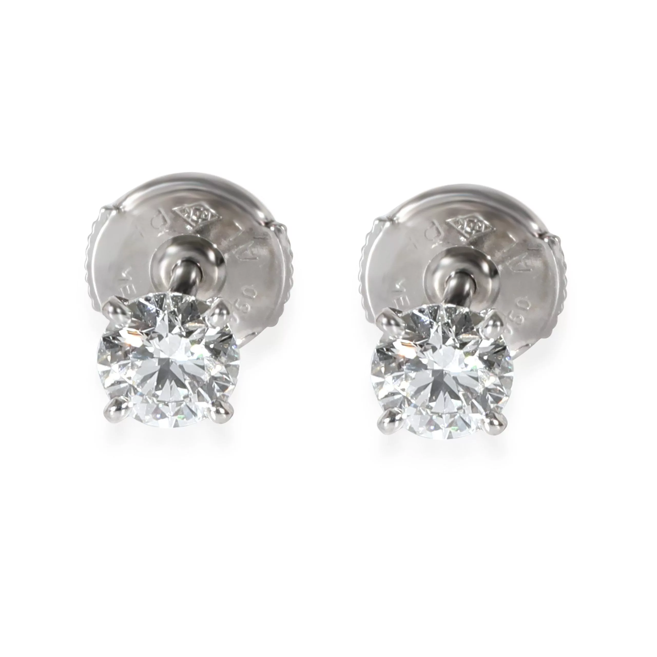 Cartier Rings Cartier 1895 Diamond Stud Earrings in Platinum E VS1 0.84 CTW Gold