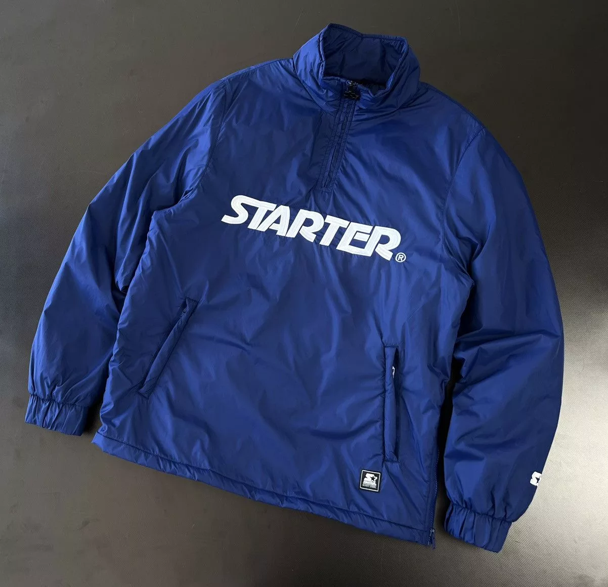 NBA Light Jackets NBA × Starter × Vintage STARTER BLACK LABEL Men's Logo Half Zip Jacket Wind Jacket Blue
