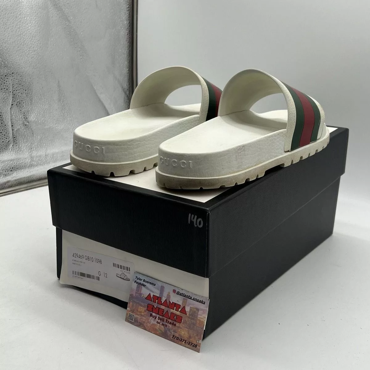 Gucci Sandals Gucci web slide white