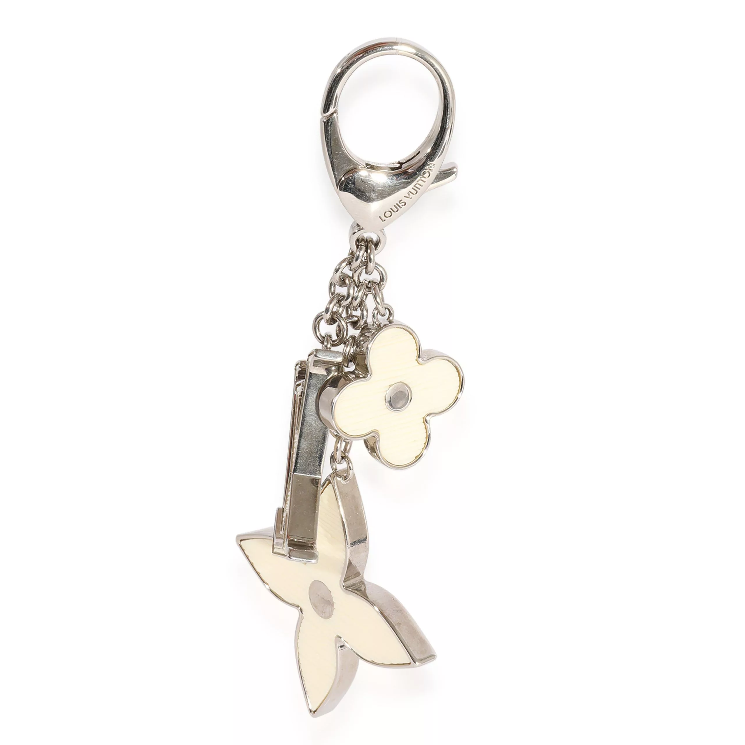 Louis Vuitton Rings Louis Vuitton Silver Tone White Fleur De Epi Bag Charm