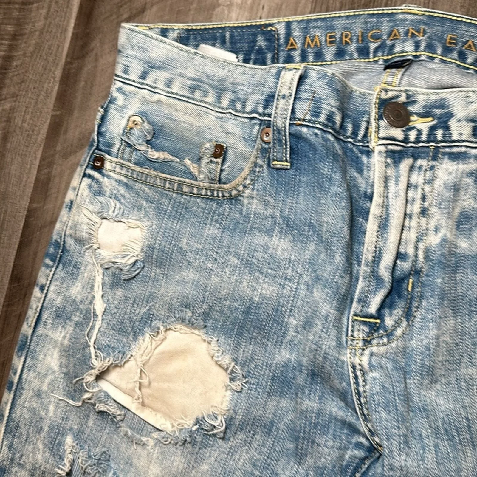 American Eagle Outfitters Denim American Eagle Outfitters American Eagle Flex Distressed Skinny Jeans - 29x32 Blue