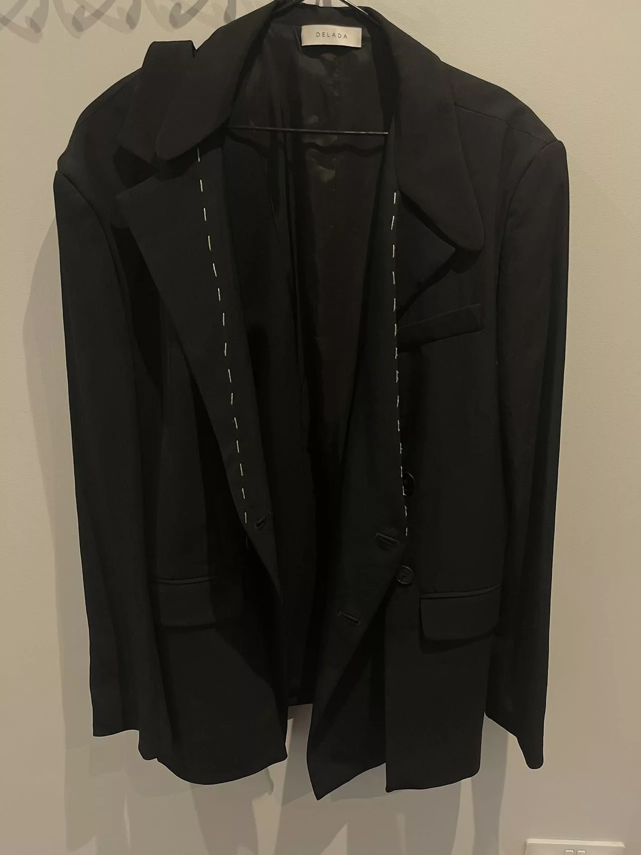 DELADA Blazers DELADA Double-layer suit, slightly oxidized sleeves Black