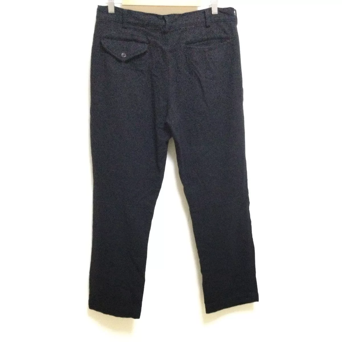 Comme des Garcons Black Cropped Pants Plain Wool Long Black