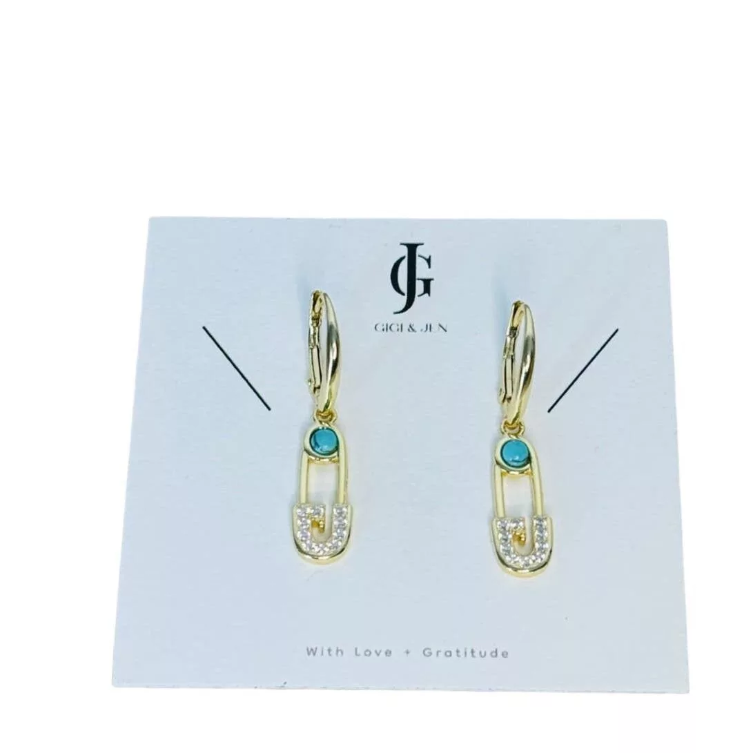 Other Earrings Other Paperclip Link Drop Earrings Sterling Silver 925 color gold