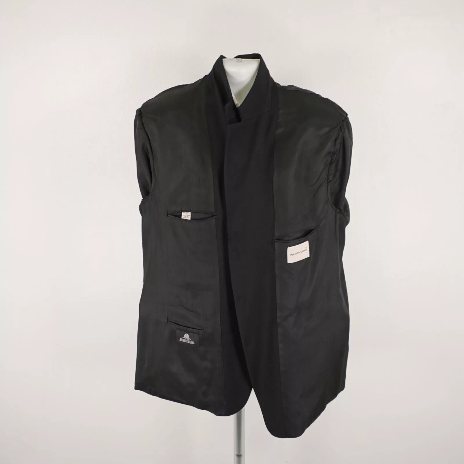 Pronto Uomo Blazers Pronto Uomo Thick Textured Worsted Wool Black 3 Gold Button