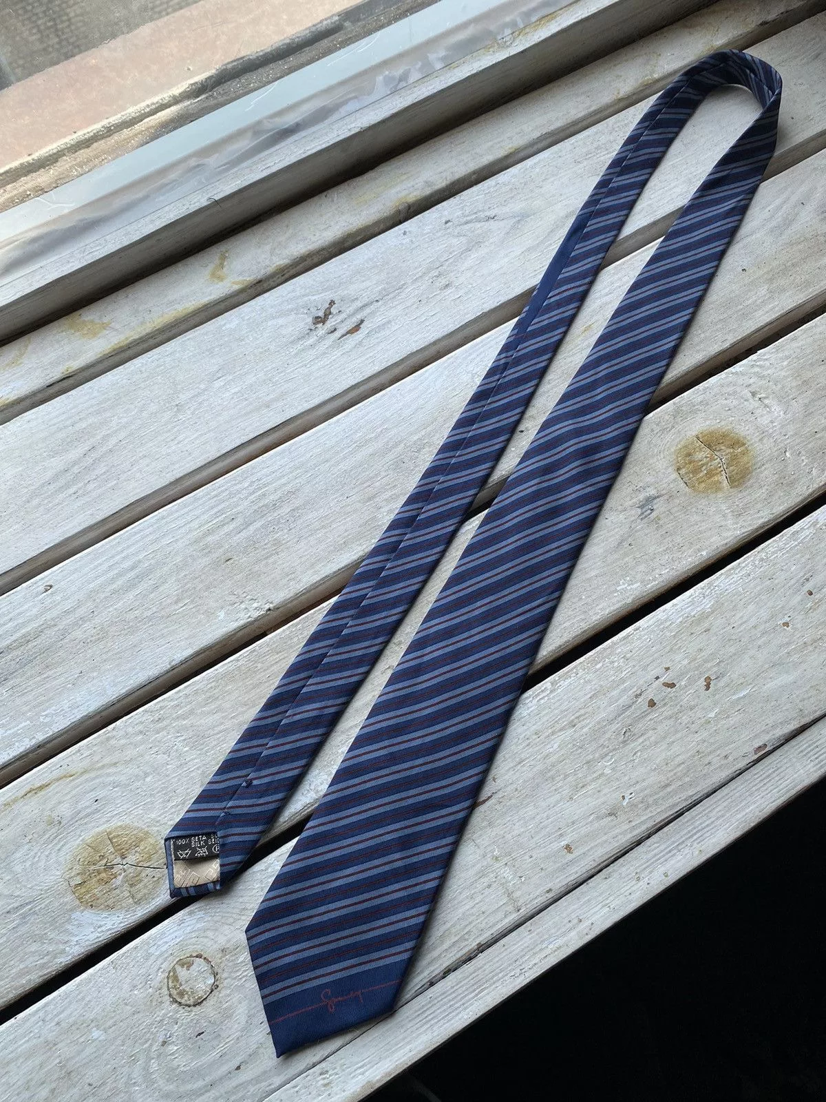 Designer Ties Pocketsquares Designer × Givenchy × Vintage GIVENCHY PARIS SILK VINTAGE TIE Blue