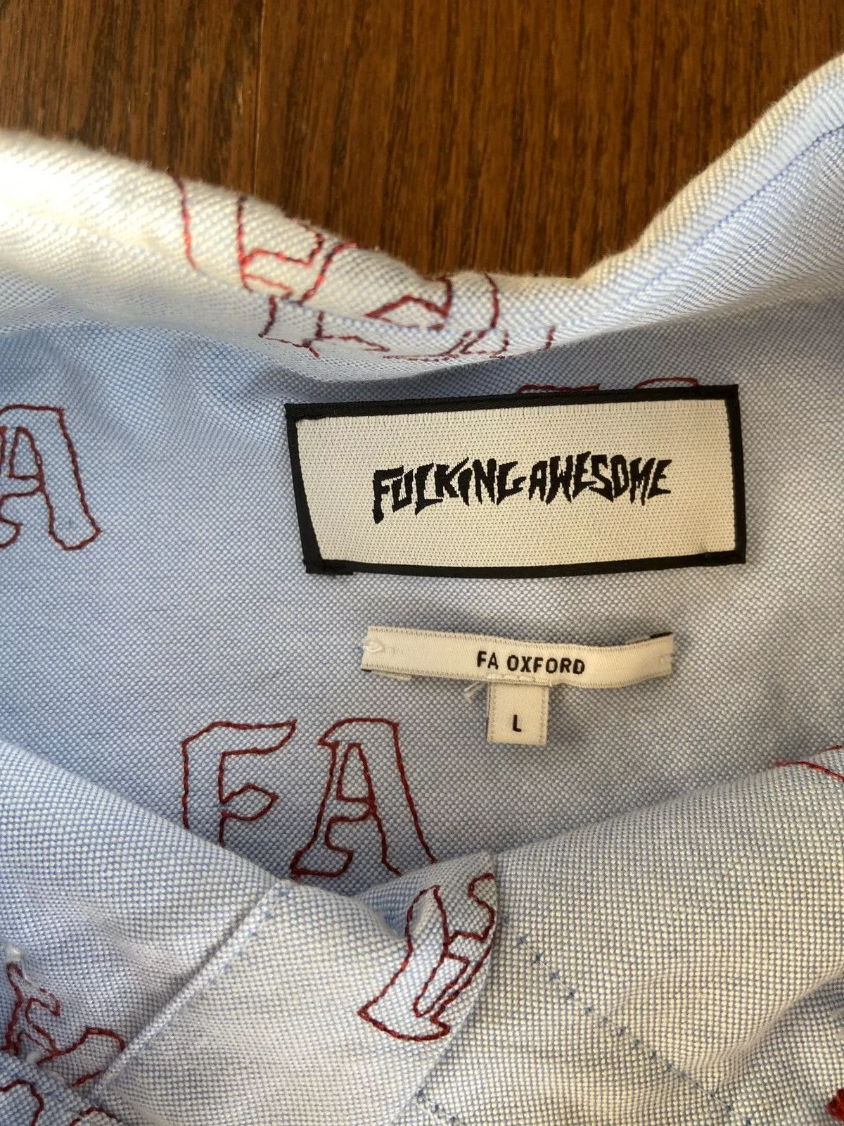 Fucking Awesome Shirts Button Ups Fucking Awesome Cool Shirt! Blue