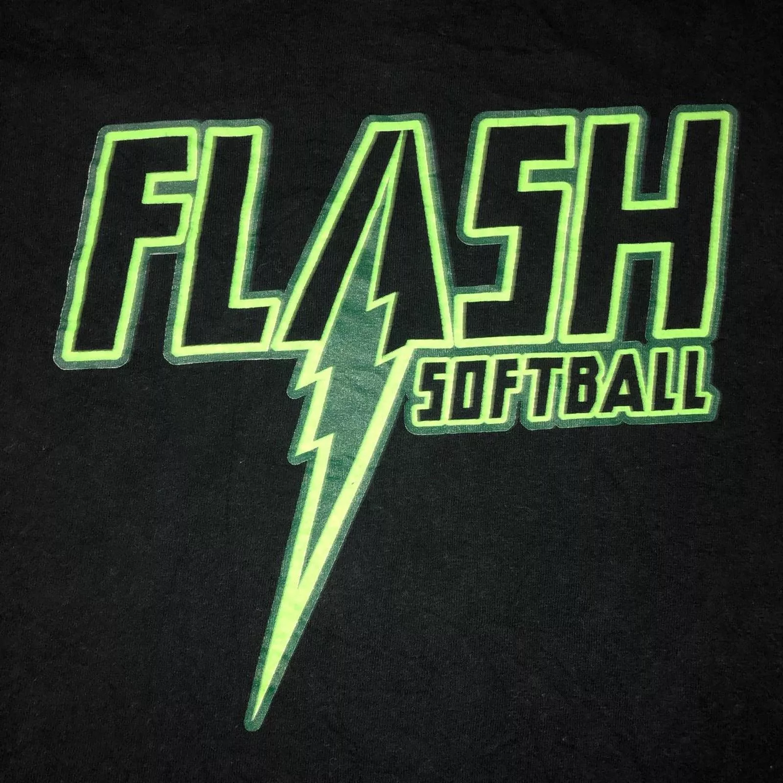 Gildan Short Sleeve T Shirts Gildan Men’s Black ‘Flash Softball’ Graphic Tee