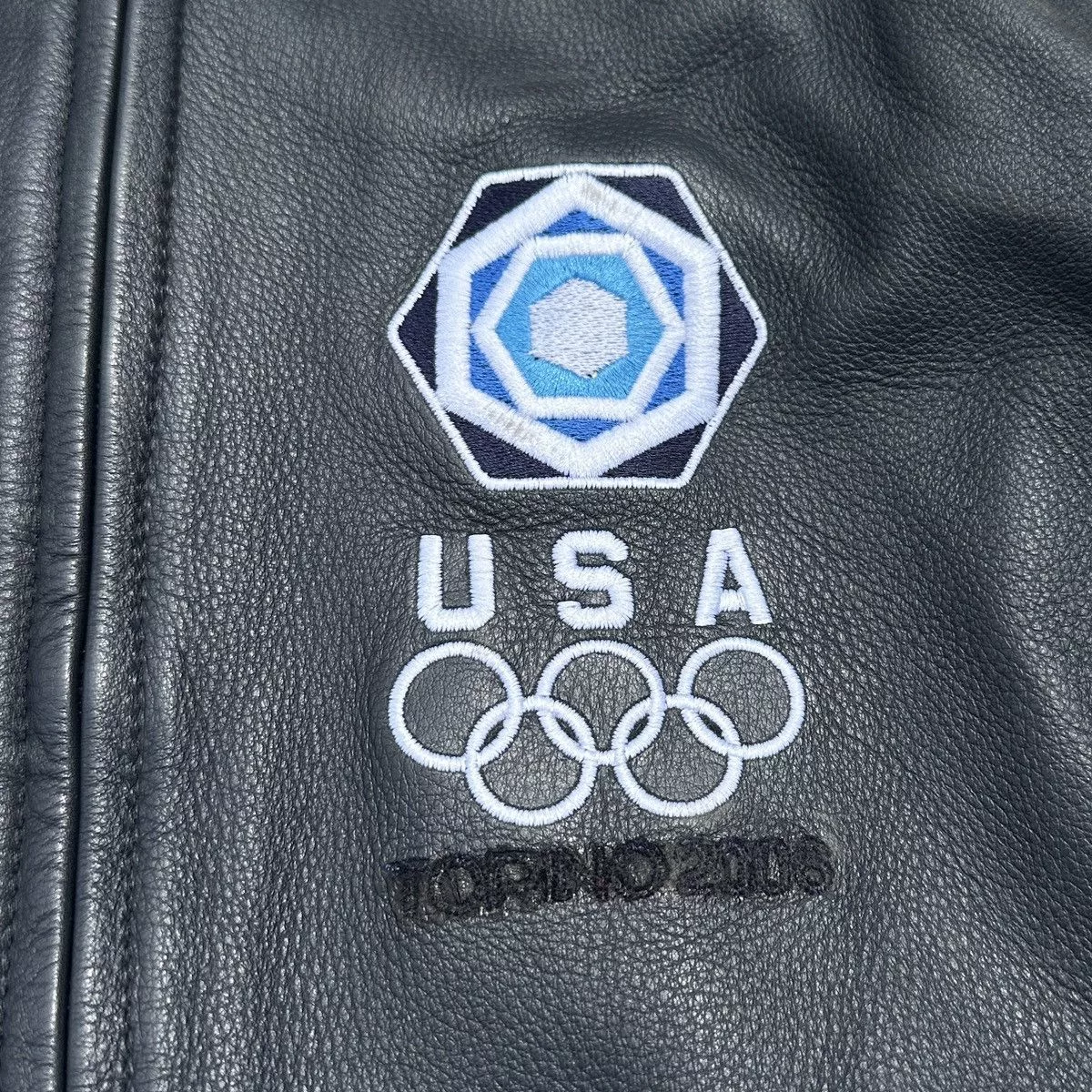Roots Leather Jackets Roots × USA Olympics ROOTS 2009 OLYMPIC JACKET Black