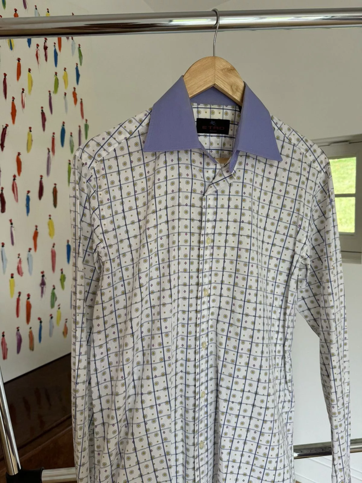 Etro Formal Shirting Etro Milano Pattern Button Down White