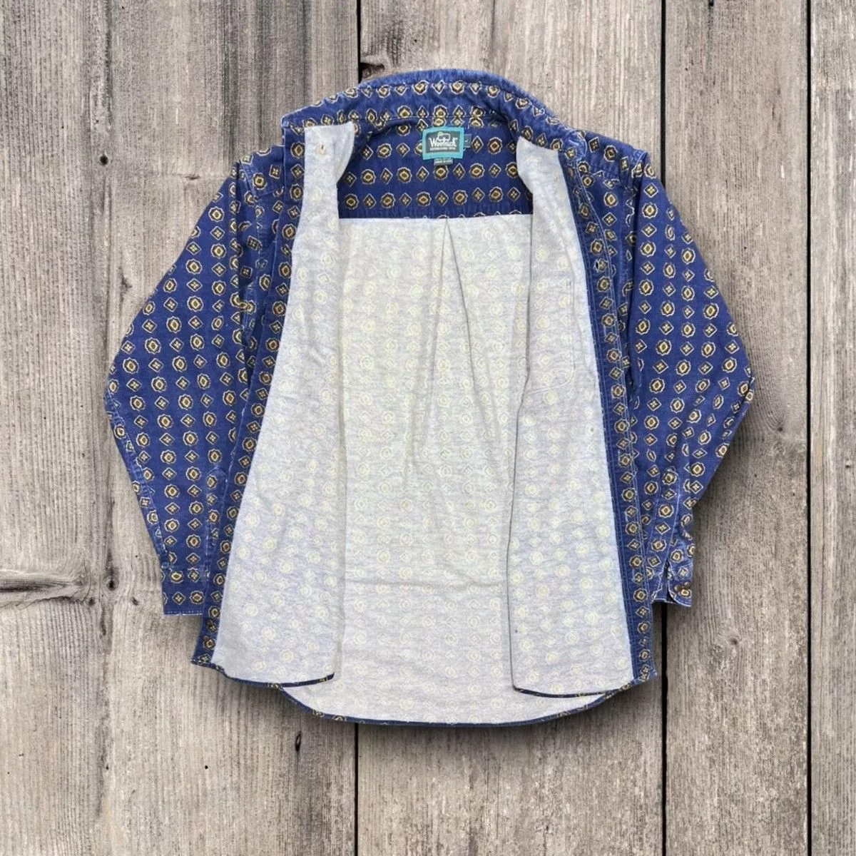 Panhandle Slim Shirts Button Ups Panhandle Slim × Pendleton × Woolrich Woolen Mills Woolrich Woolen Mills Fullprint Long Sleeve Button Up Shirt Blue
