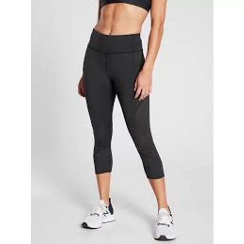 Athleta Leggings Athleta Contender Mesh Crop Black