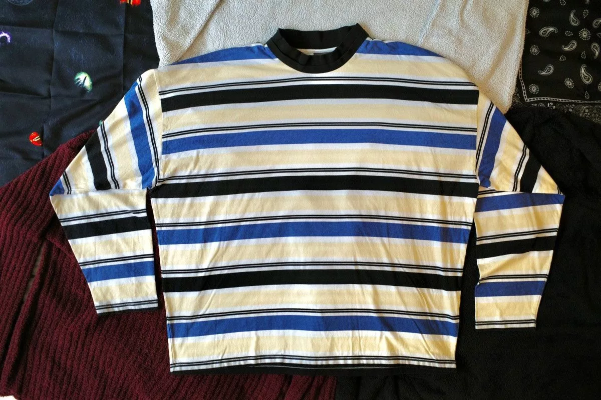 Asos Long Sleeve T Shirts Asos Oversized Striped Longsleeve Tee Multi