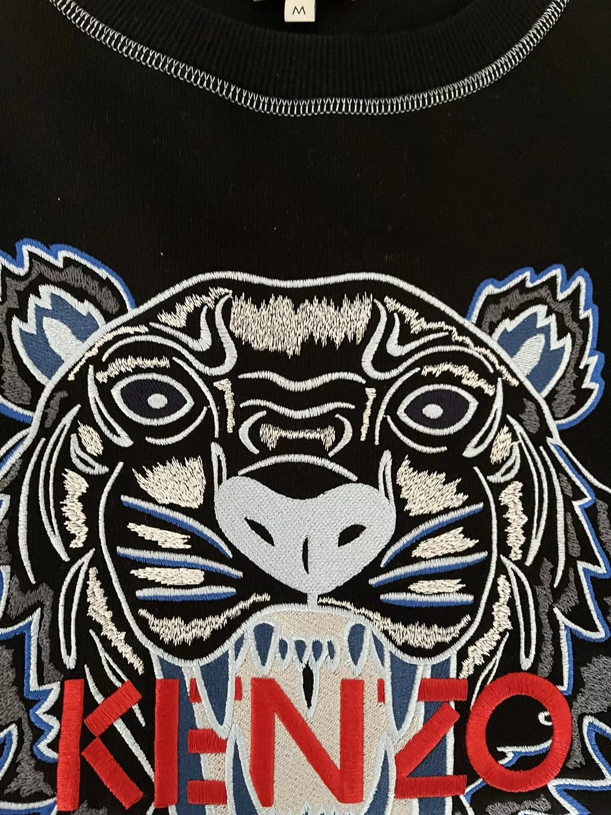 Kenzo Sweatshirts Hoodies Kenzo Embroidered Sweatshirt Black