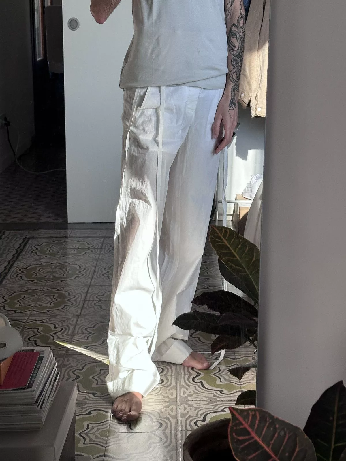 Ann Demeulemeester Casual Pants Ann Demeulemeester Leon Pants White