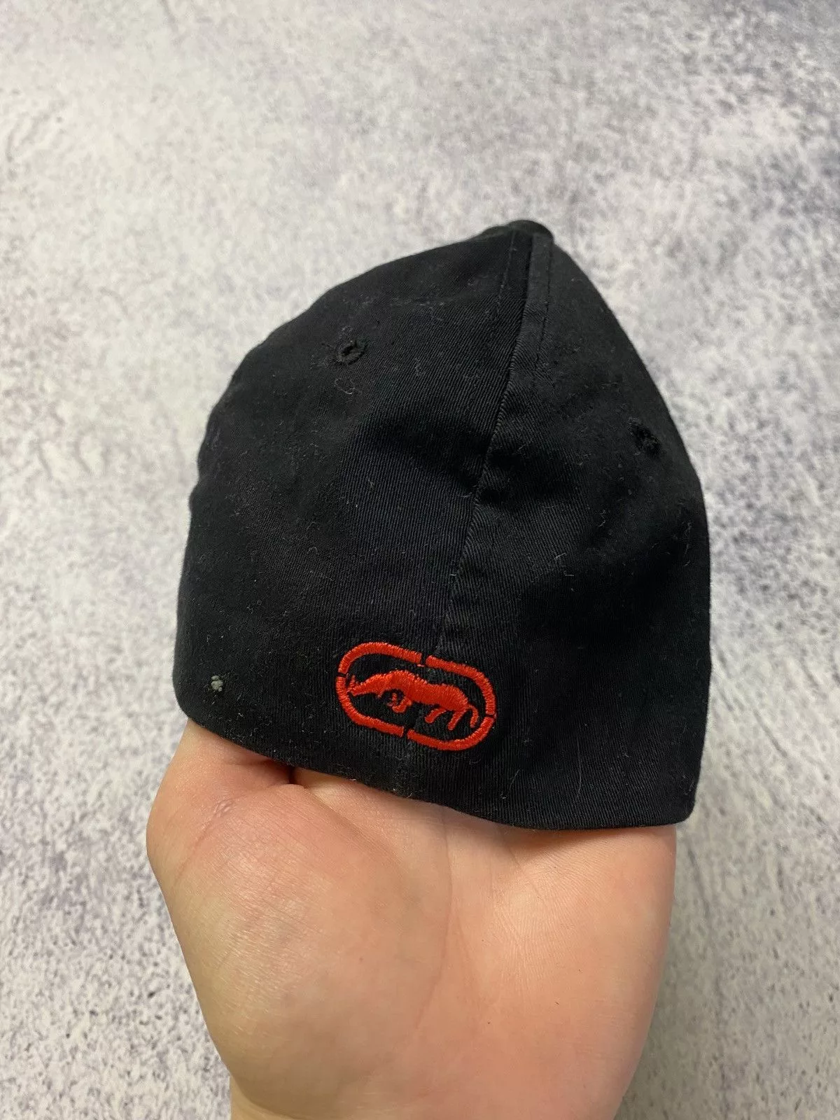 Ecko Unltd. Hats Ecko Unltd. × Vintage Vintage Ecko Unltd. Marc Ecko Big Logo FlexFit Cap Hat Rap Black Streetwear