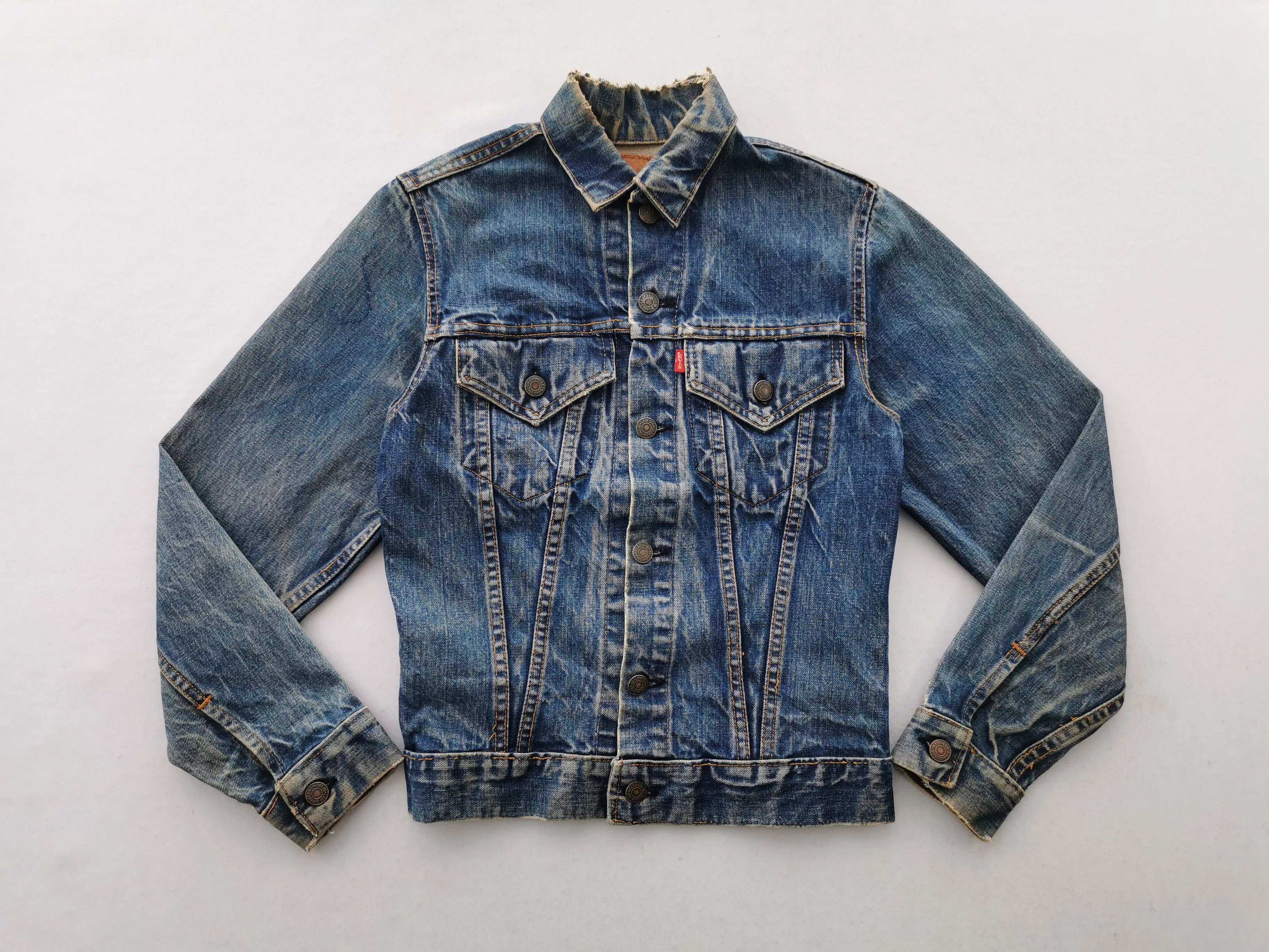 Levi's Denim Jackets Levi's Distressed Vtg 80's Levis Trucker Denim Jacket Made In USA Blue