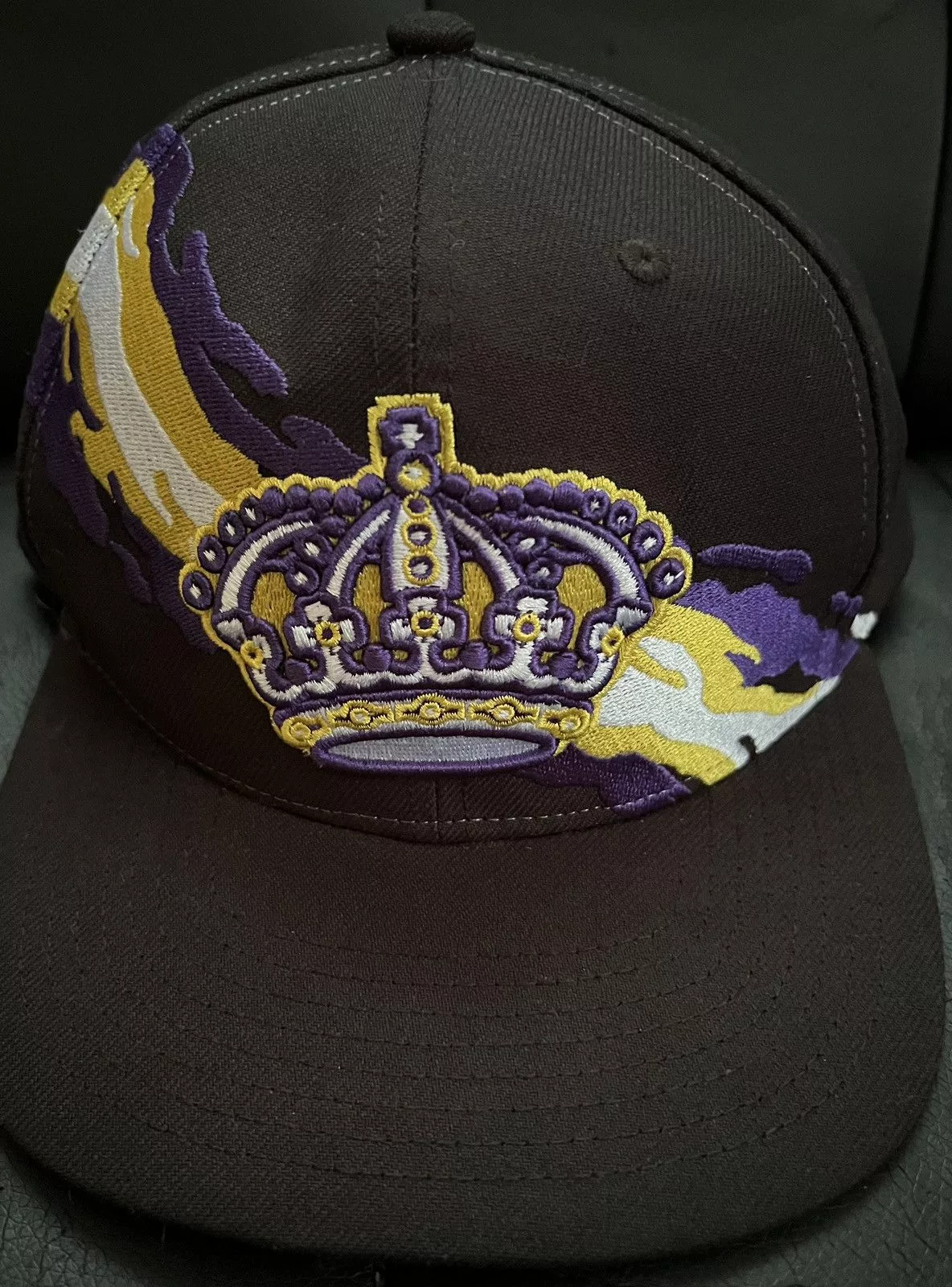 Mitchell & Ness Hats Mitchell & Ness Vintage Mitchell Ness LA Kings Paint Splash Hat Black