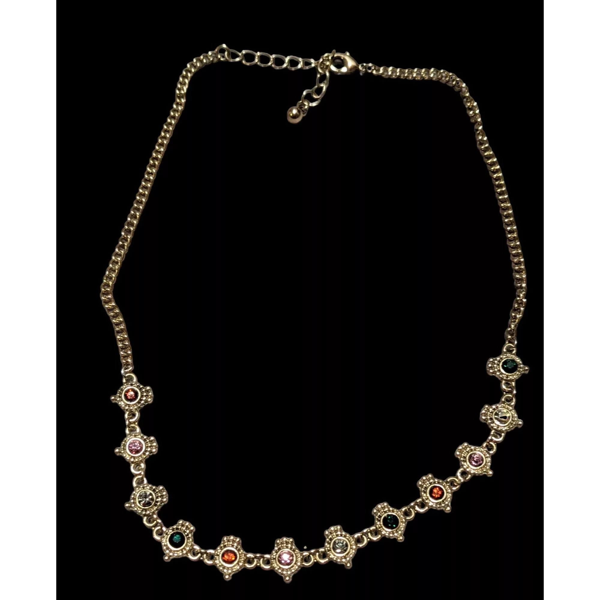 Other Necklaces Other Dainty Rainbow Rhinestone Necklace Multi
