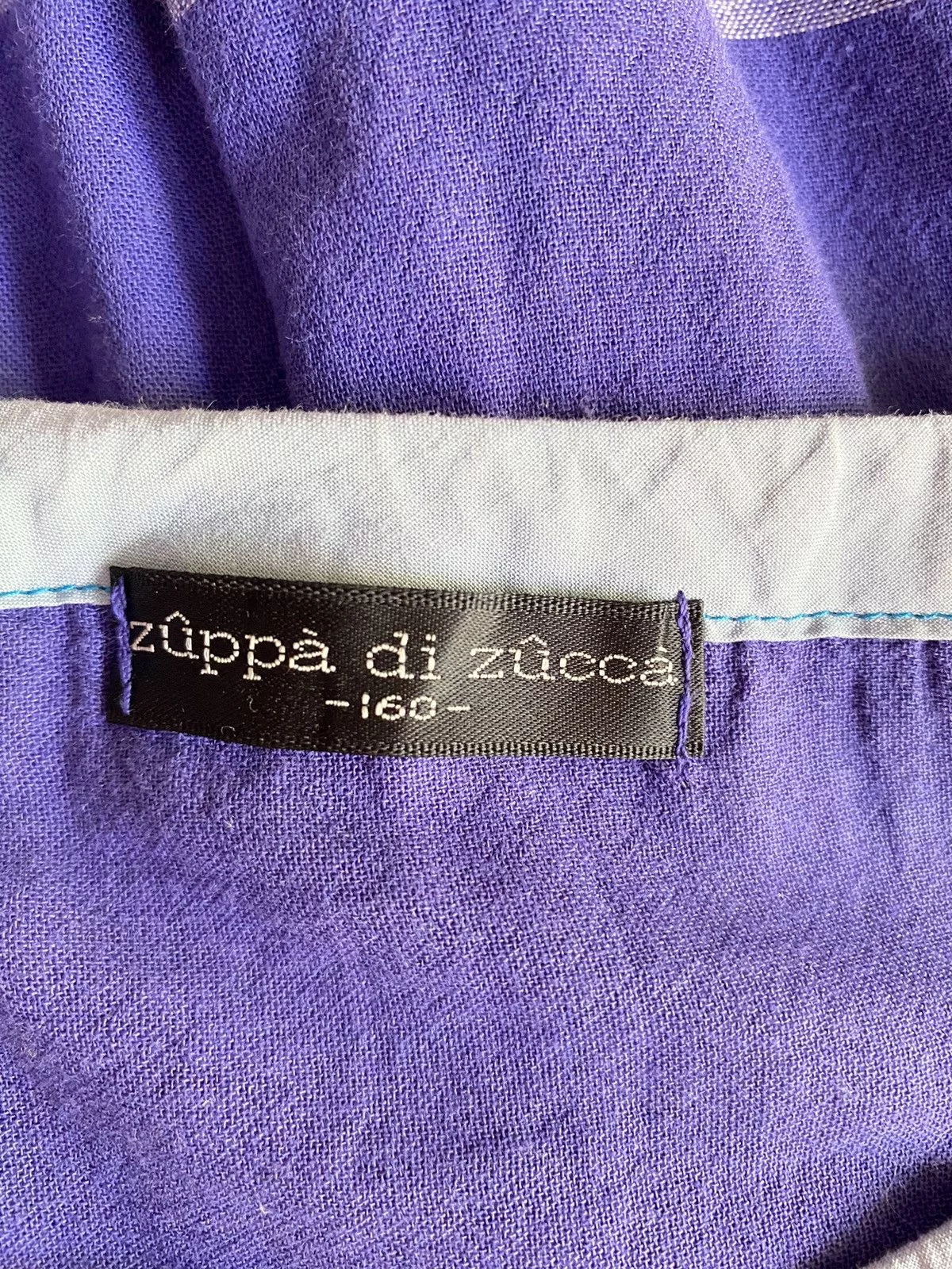 Zucca Button Ups Zucca stripped ruffle purple blouse Blue
